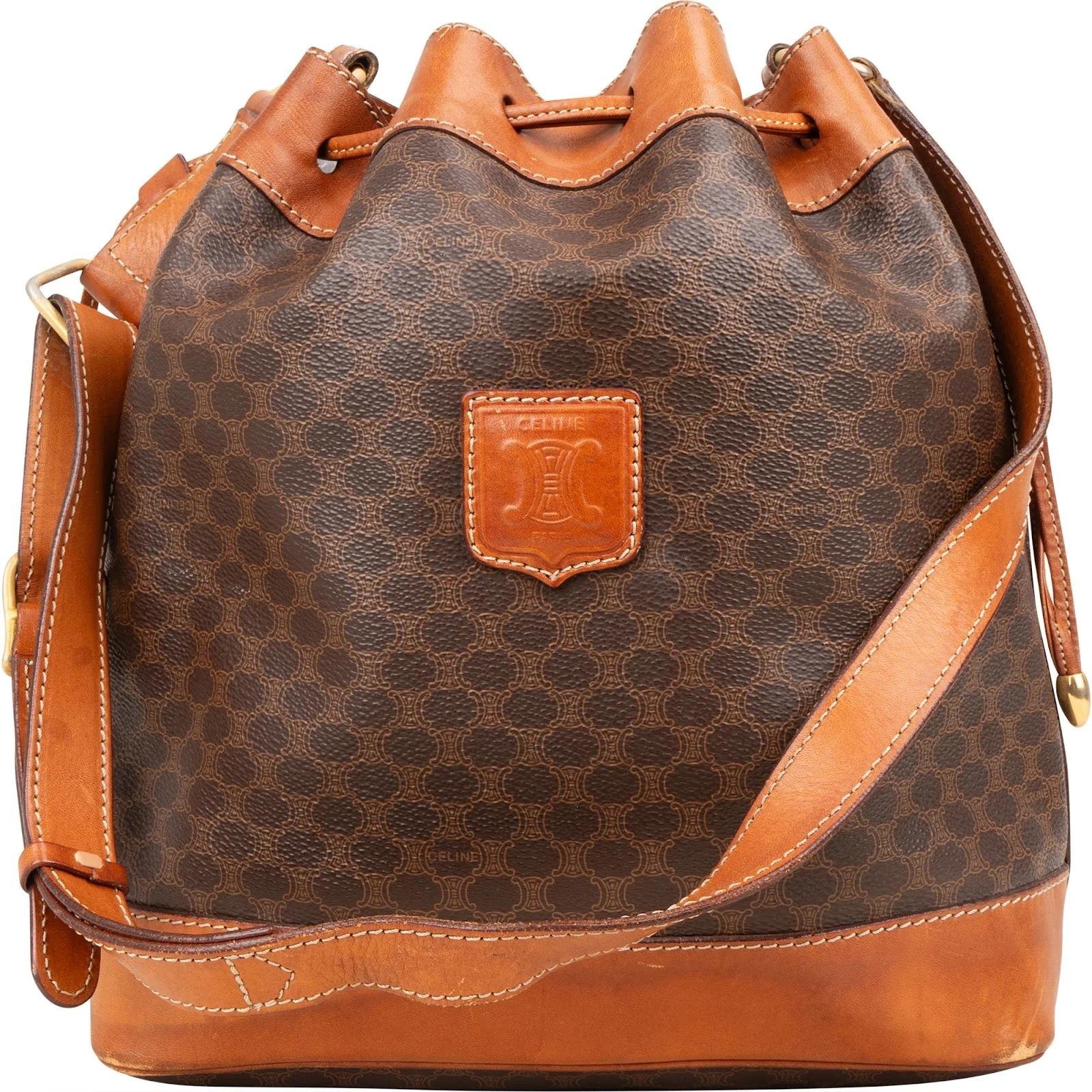 Clasp Bucket leather handbag
