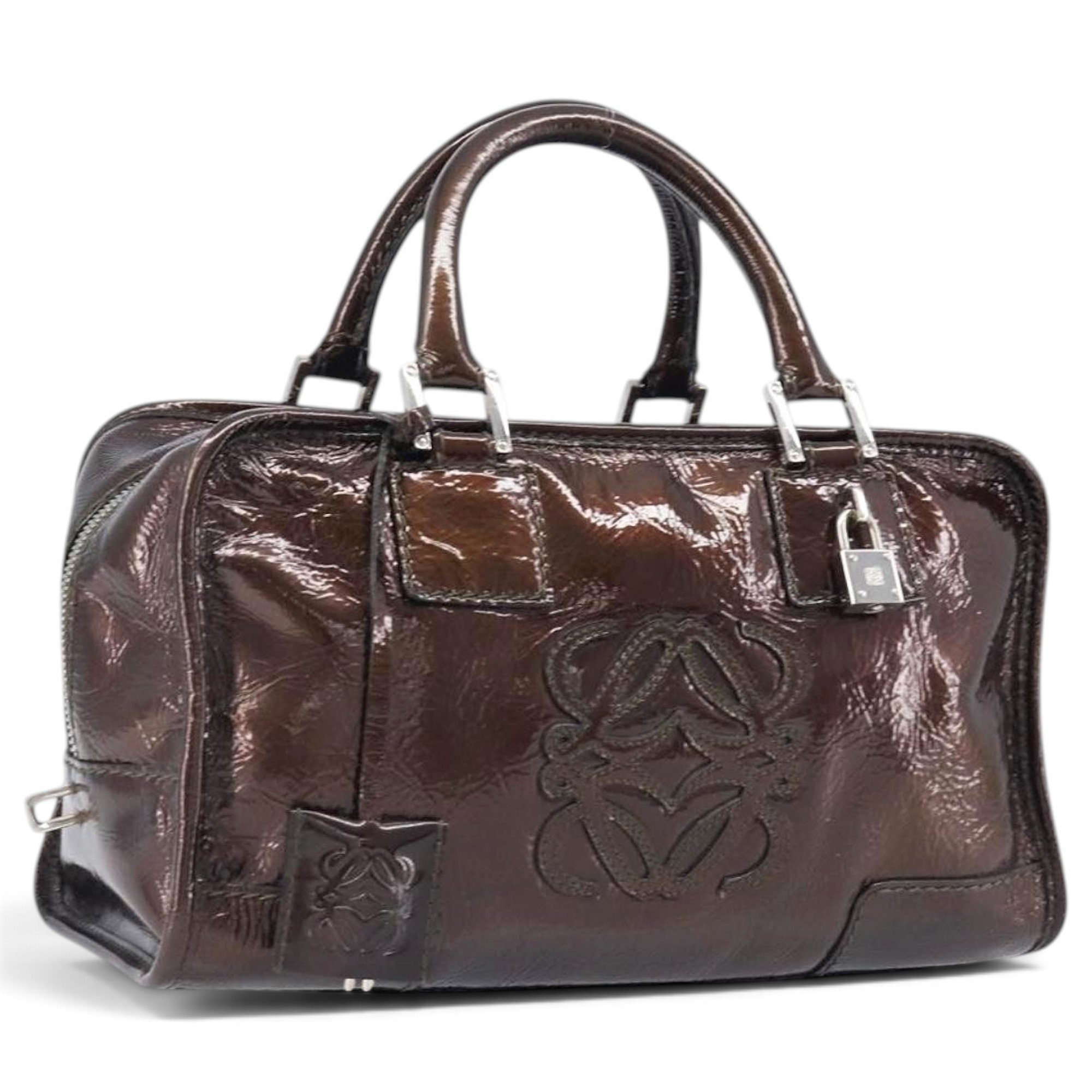 Amazona patent leather handbag