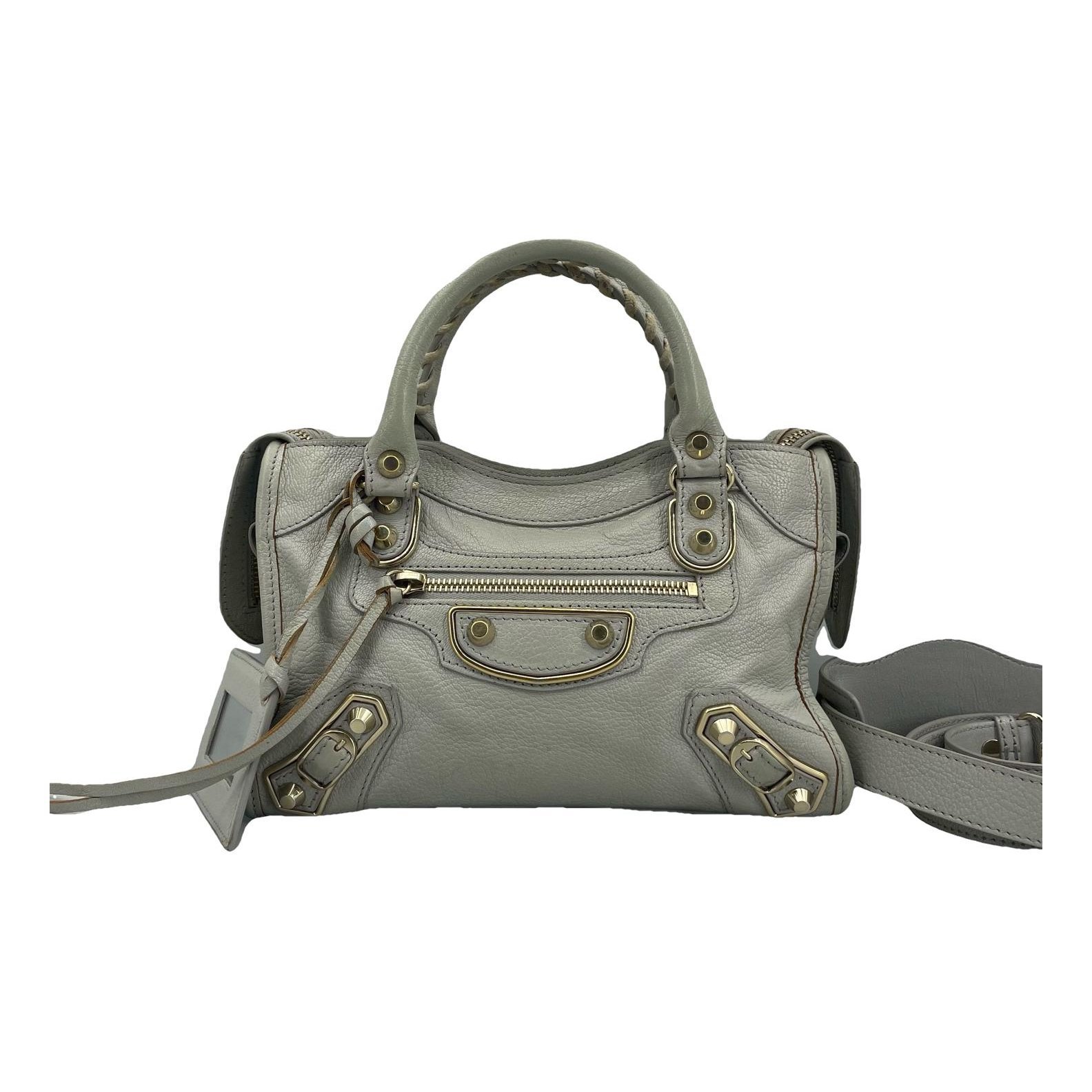 City leather handbag