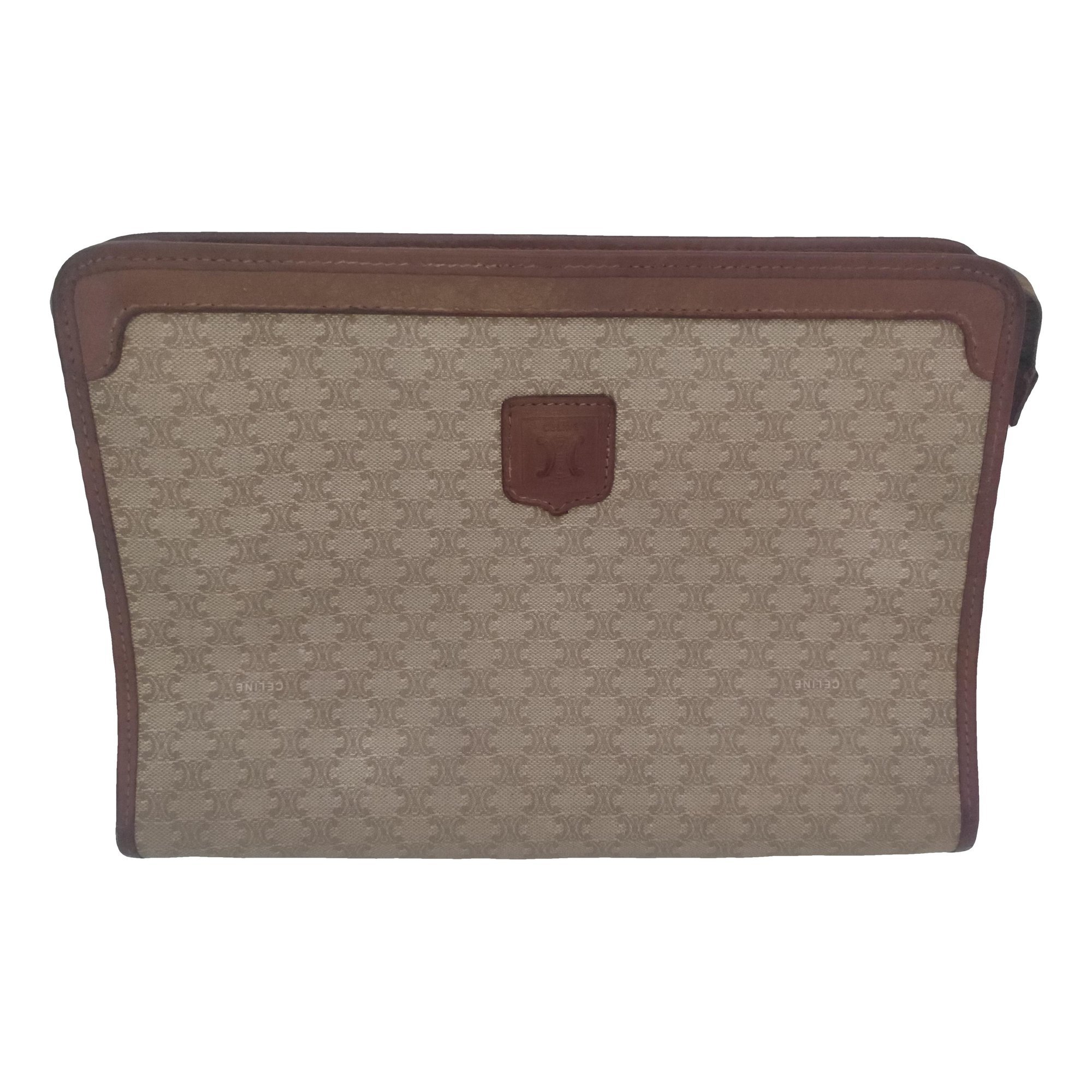 Leather clutch bag