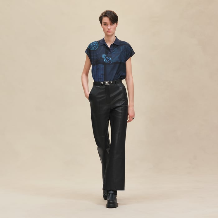Bleu Encre "Coloriages De Jour" Sleeveless Twillaine Sweater