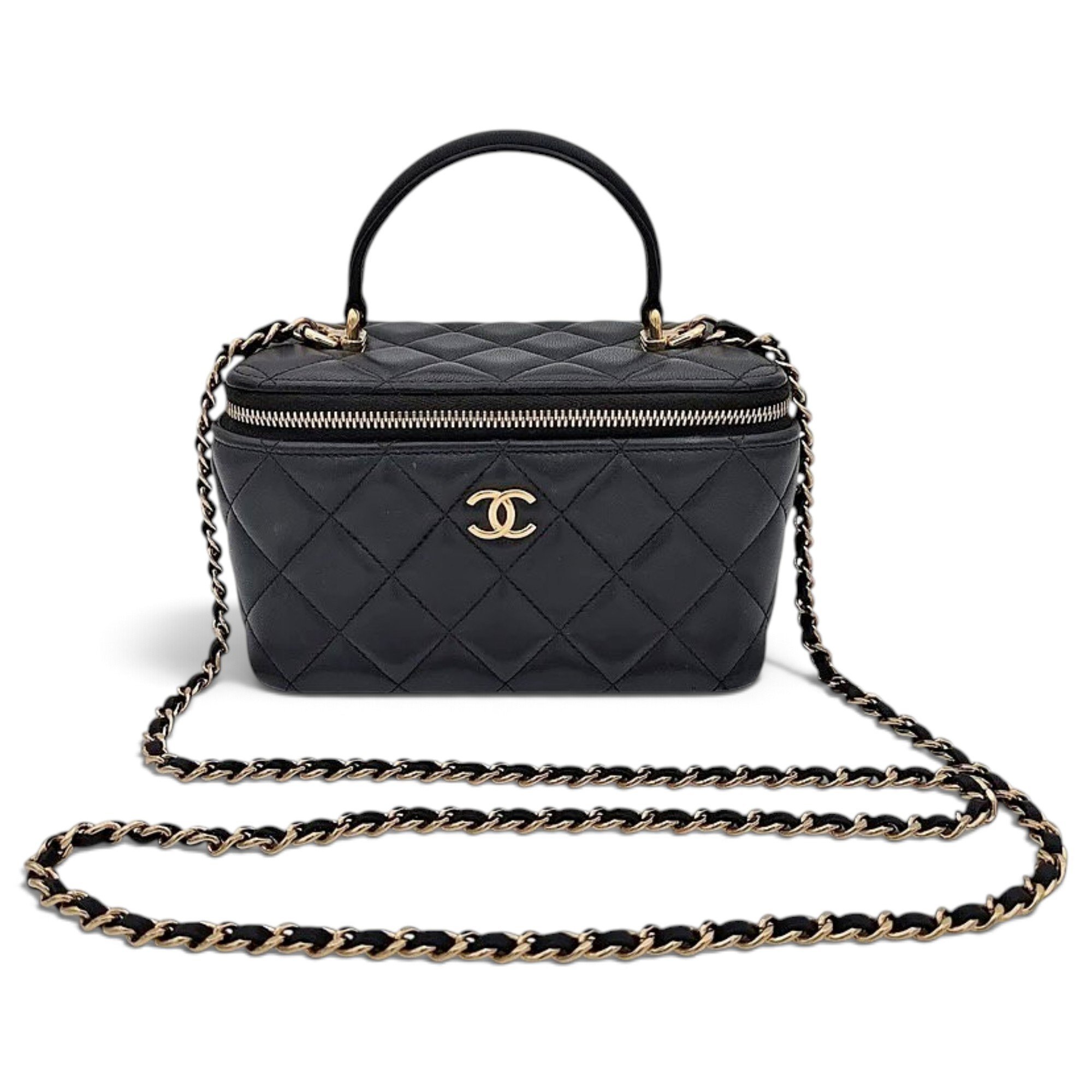 Trendy CC Vanity leather handbag