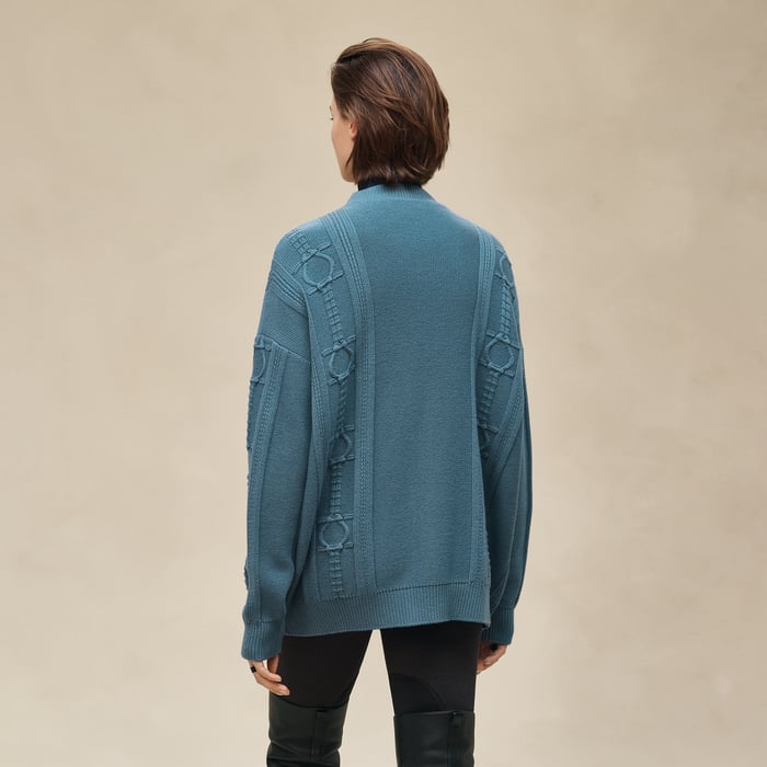 Bleu Canal Buttoned Cardigan