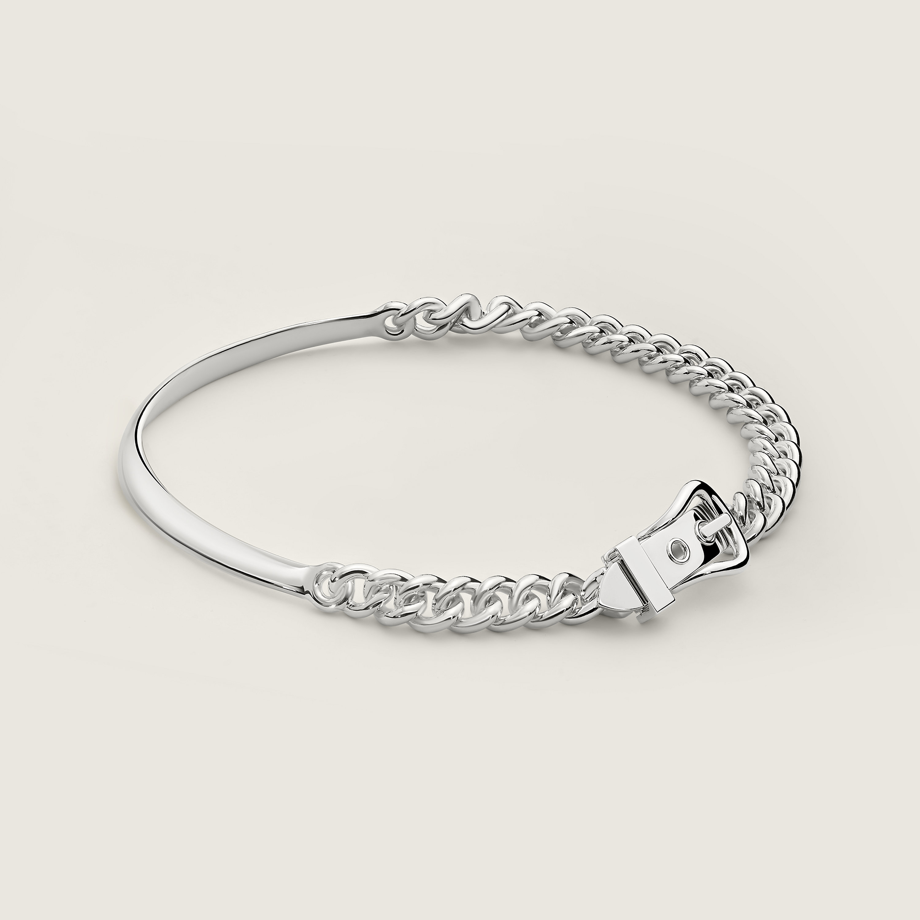 Hermès Boucle Sellier Inflexible necklace, small model Sans