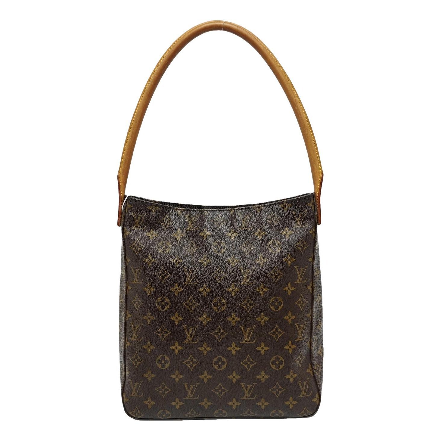 Looping leather handbag