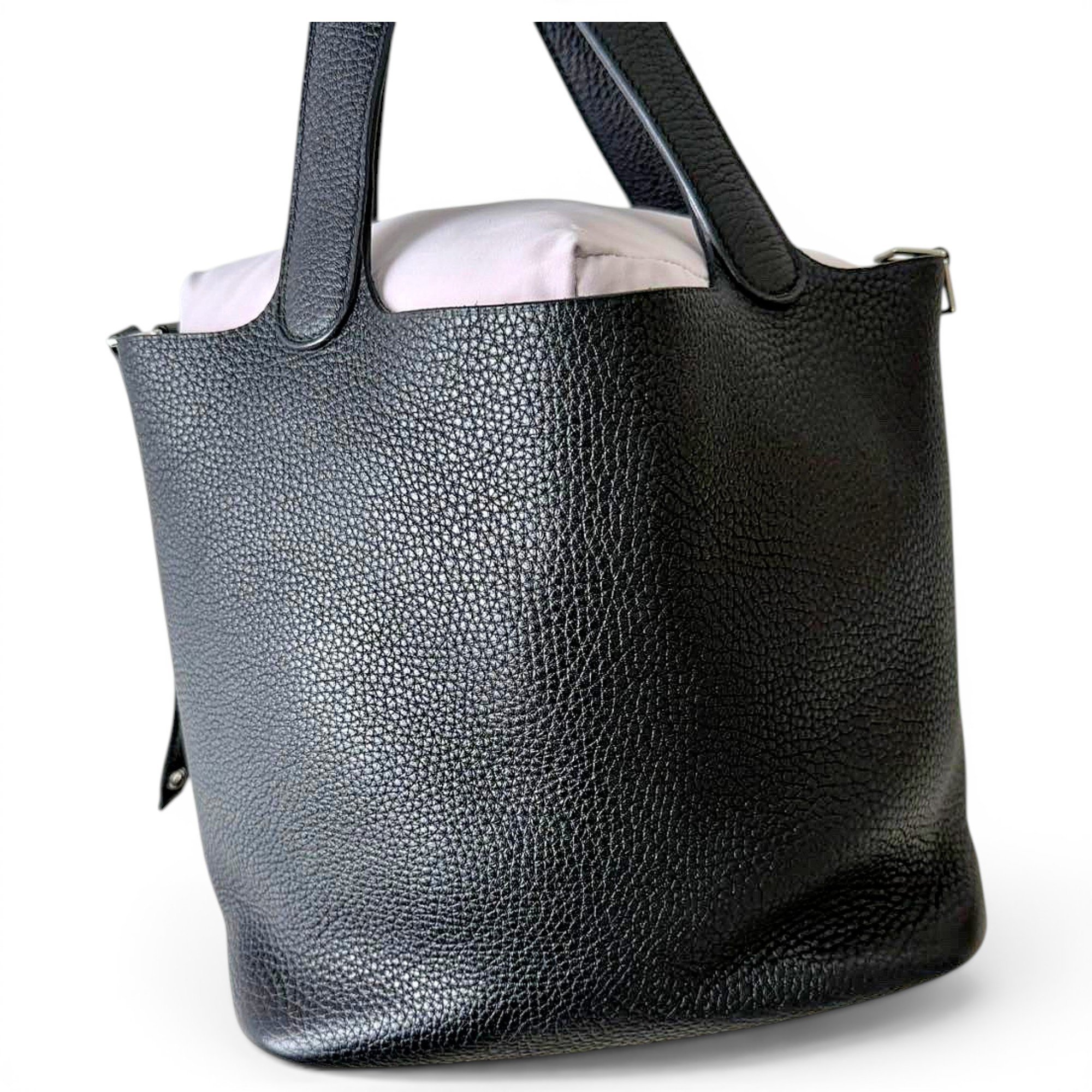 Picotin leather tote