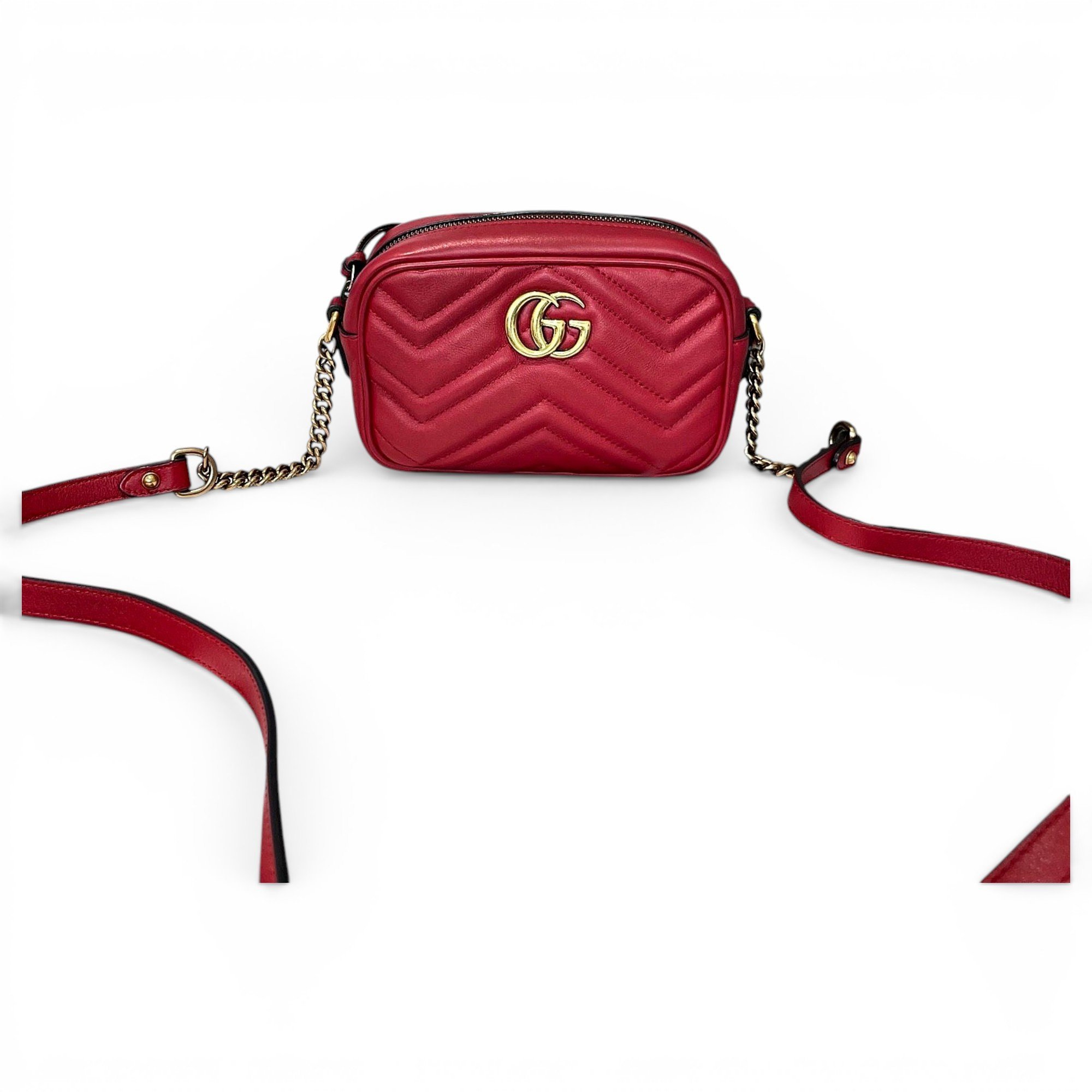 Gucci Ophidia Zip Around Camera leather handbag