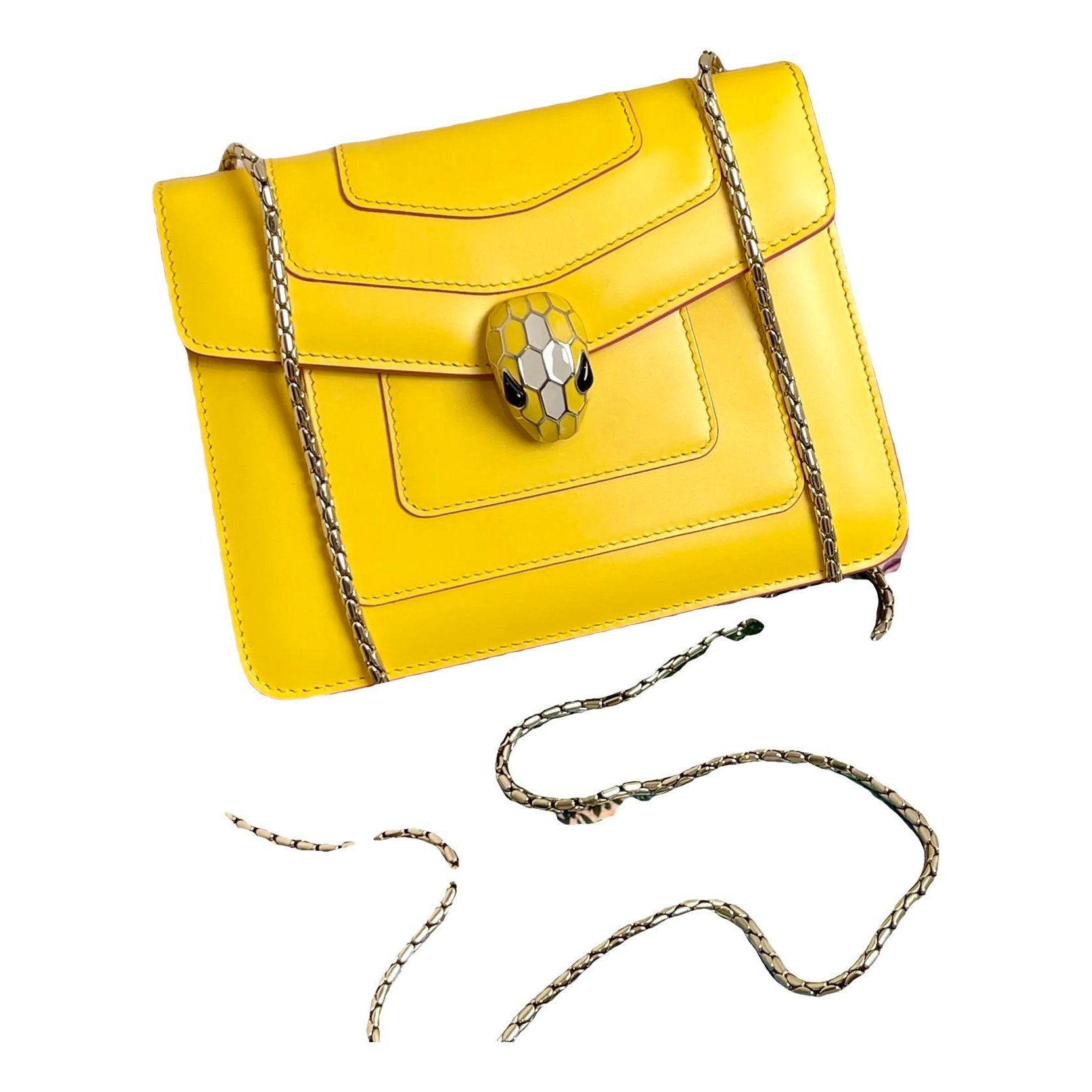 Serpenti leather handbag