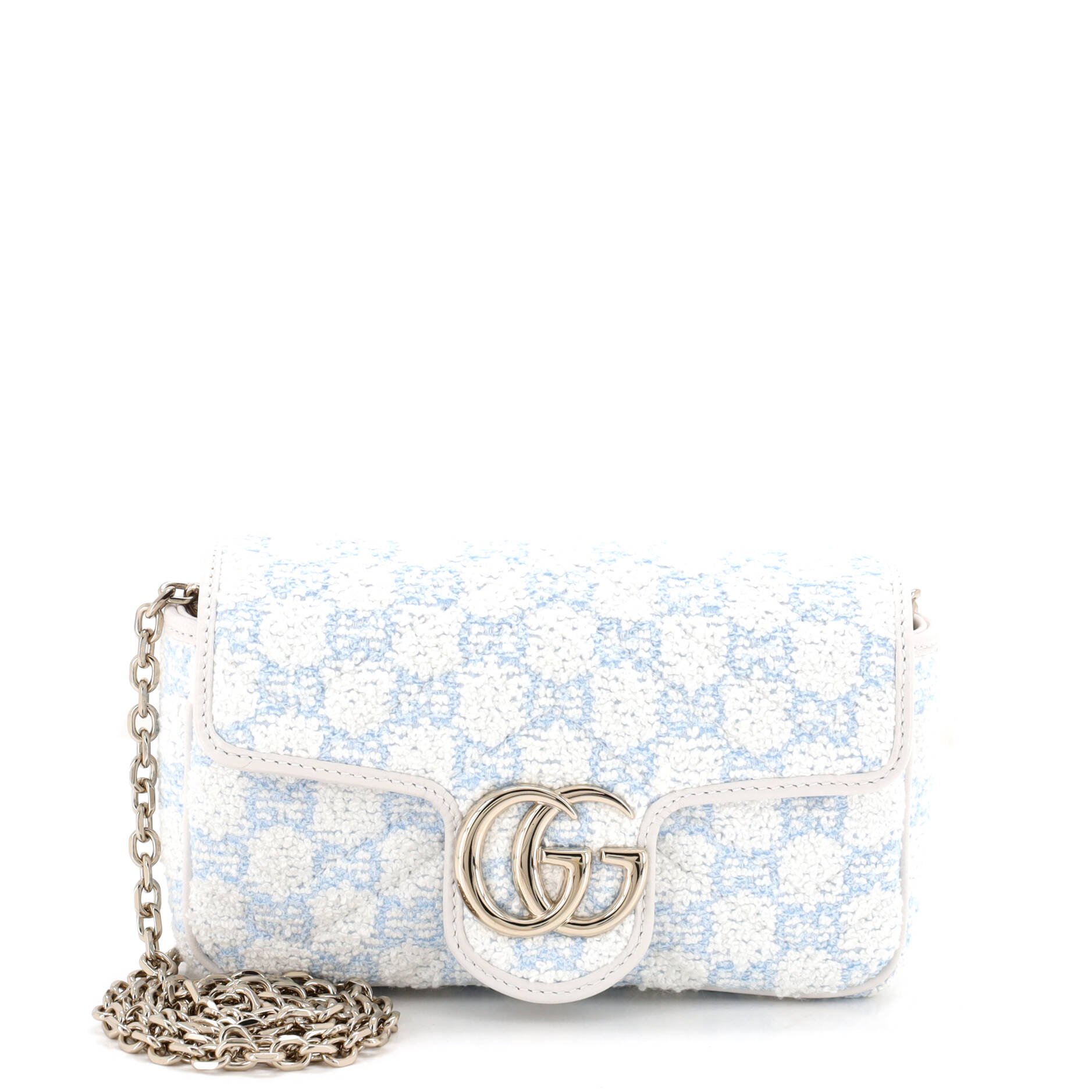GG Marmont NM Flap Bag Matelasse GG Boucle Tweed Mini