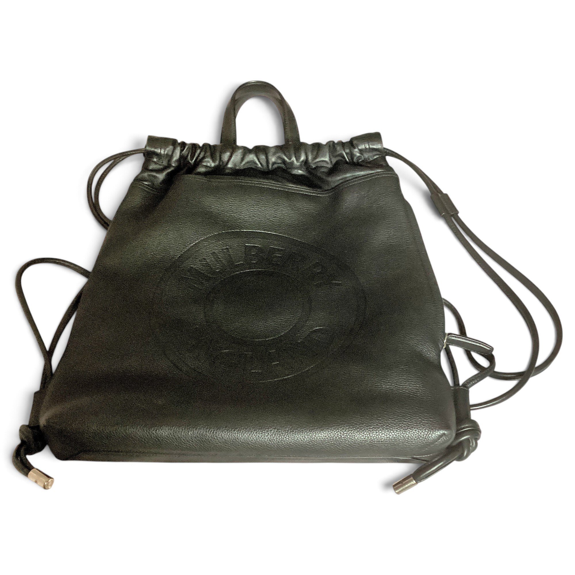 Urban Drawstring leather backpack