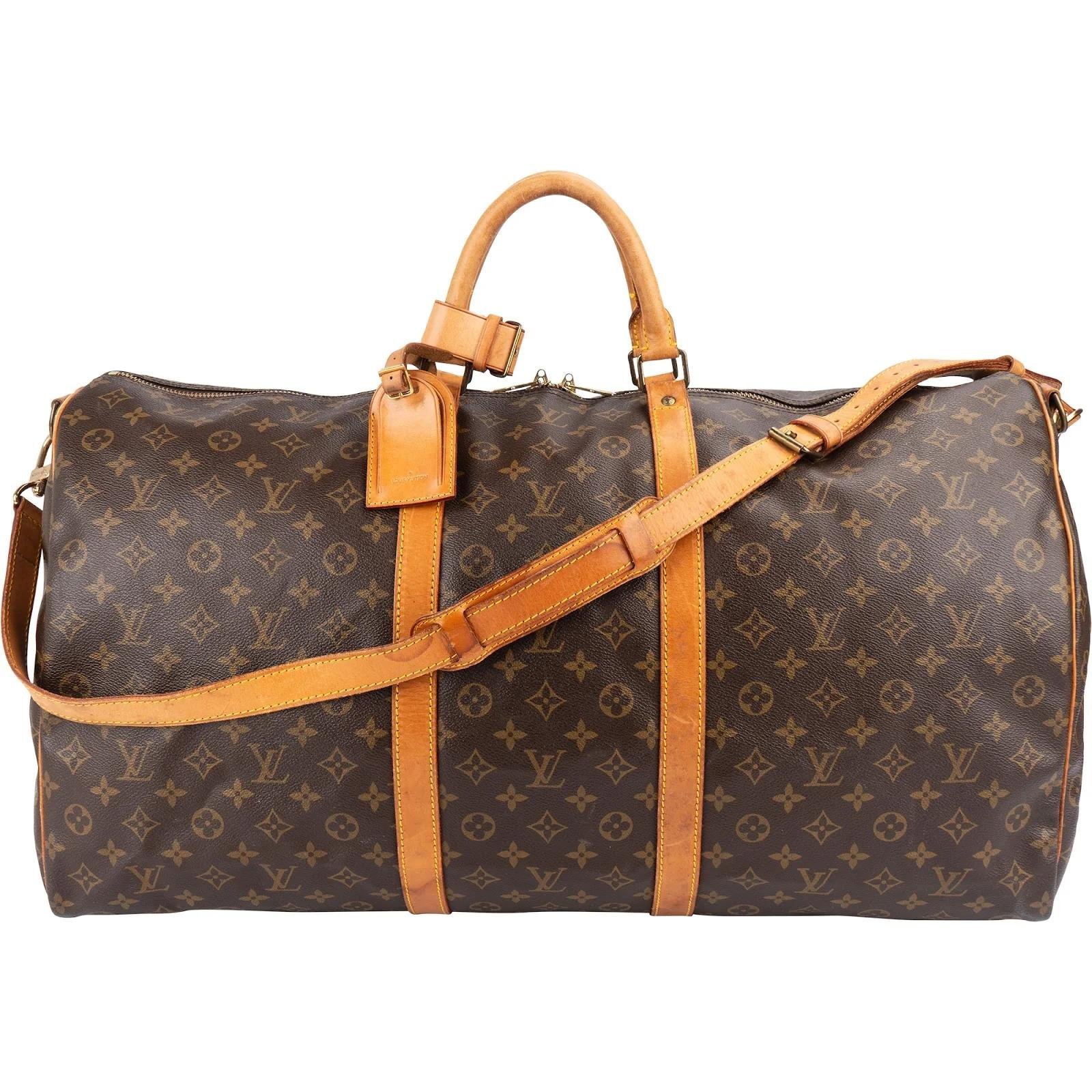 Keepall leather travel bag