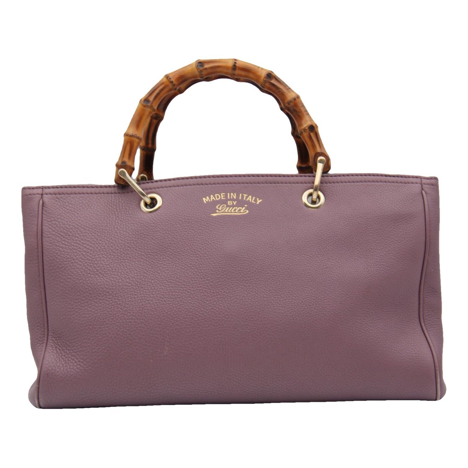 Bamboo leather handbag