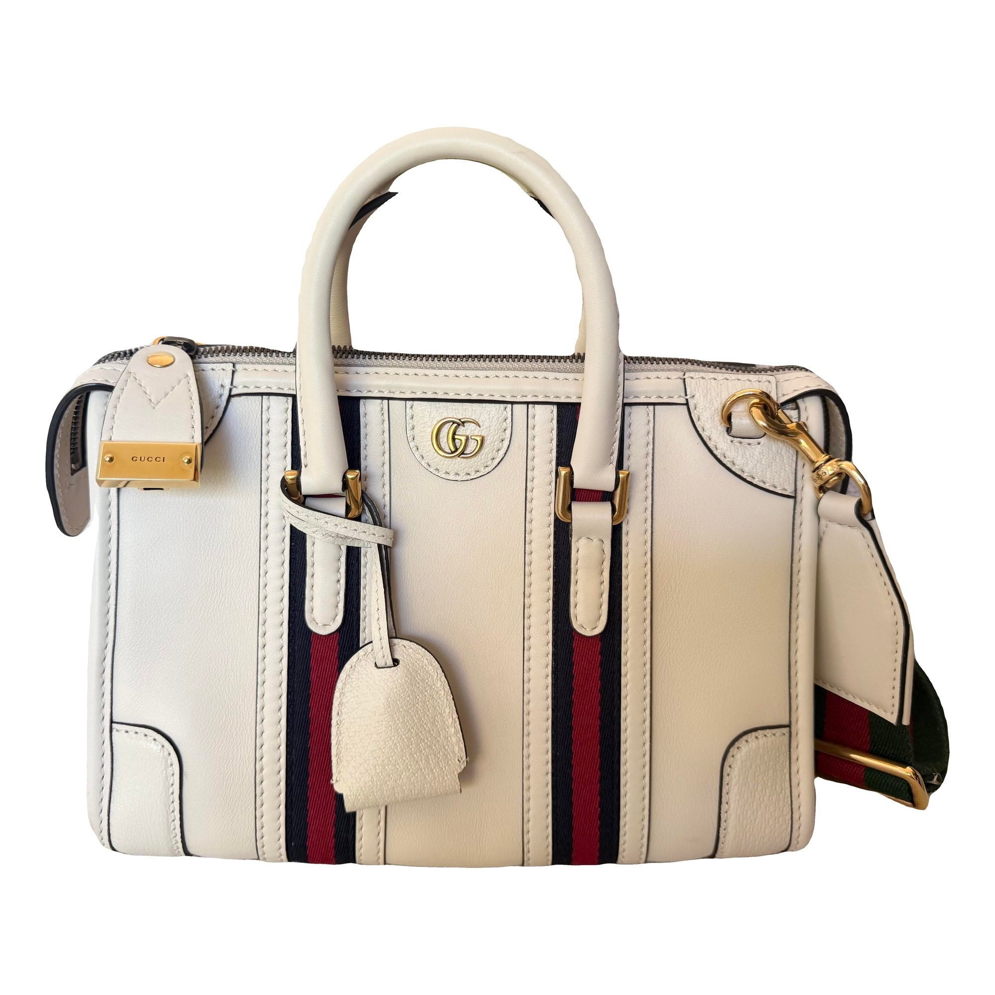 Ophidia Boston leather handbag