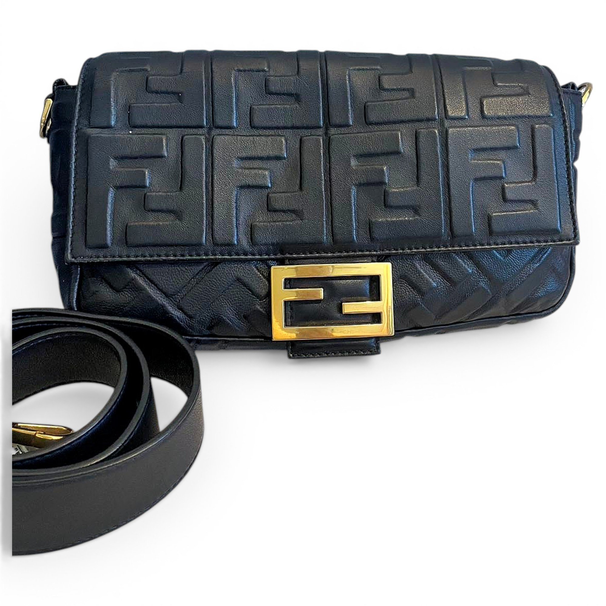 Baguette leather handbag