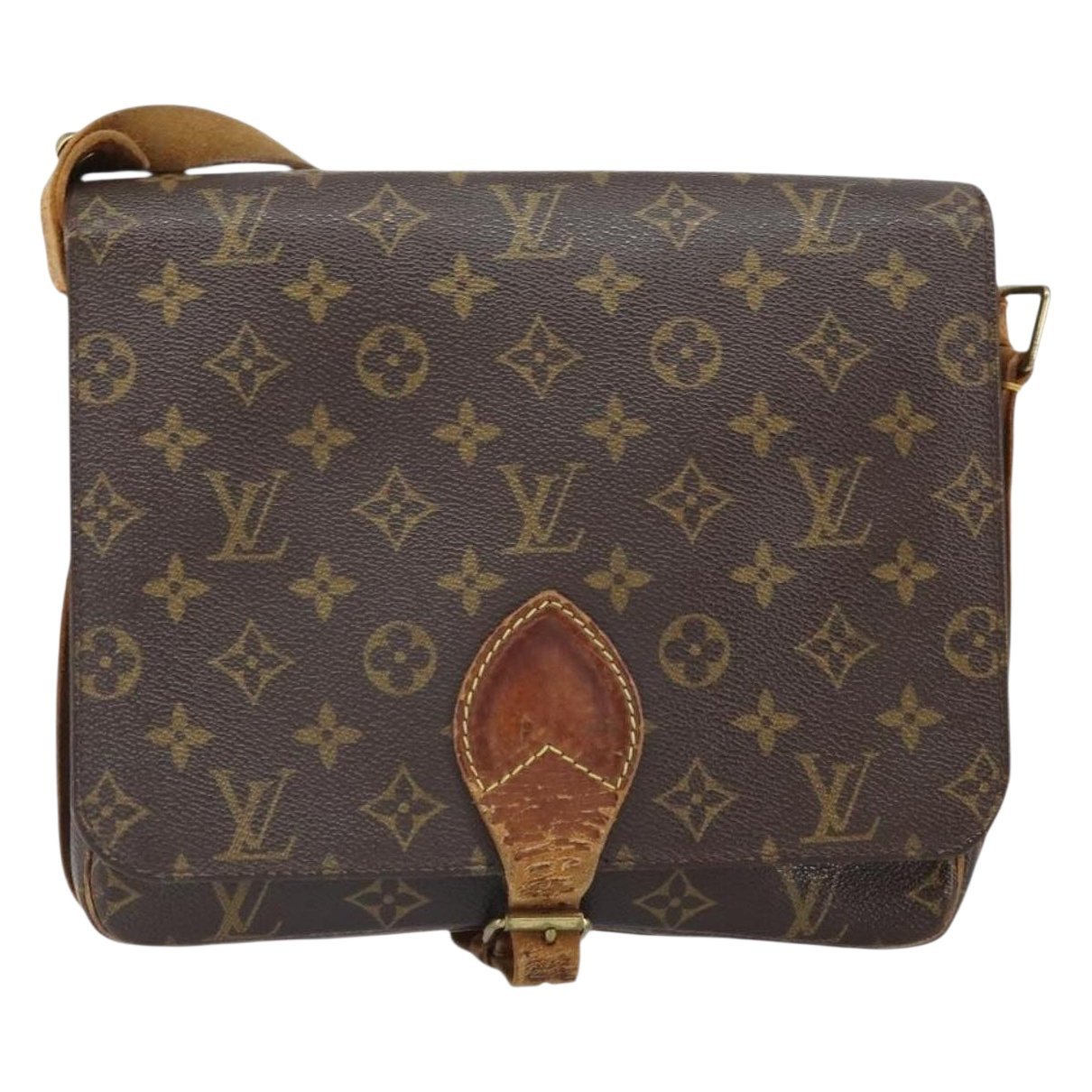 Cartouchière leather handbag