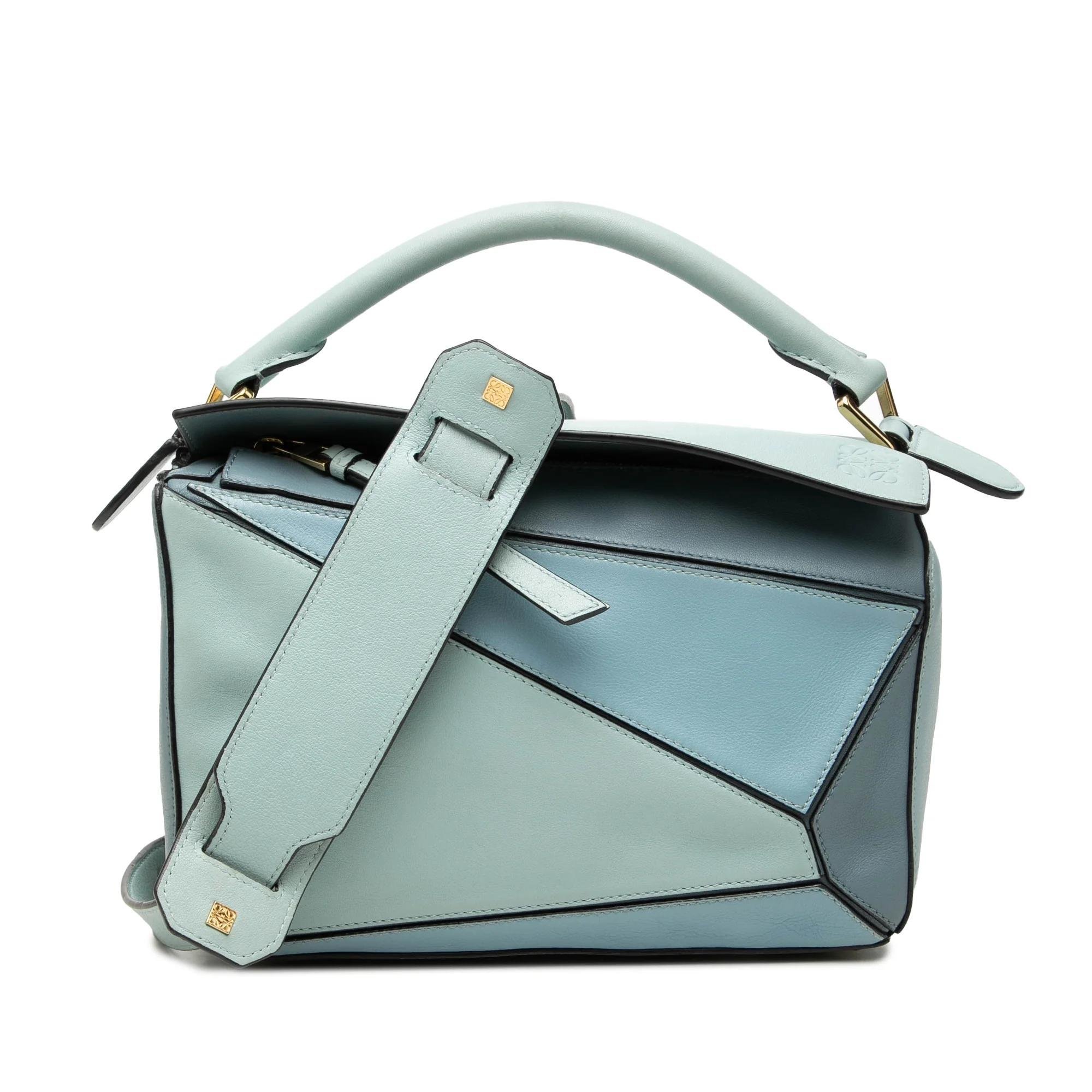 Puzzle leather satchel