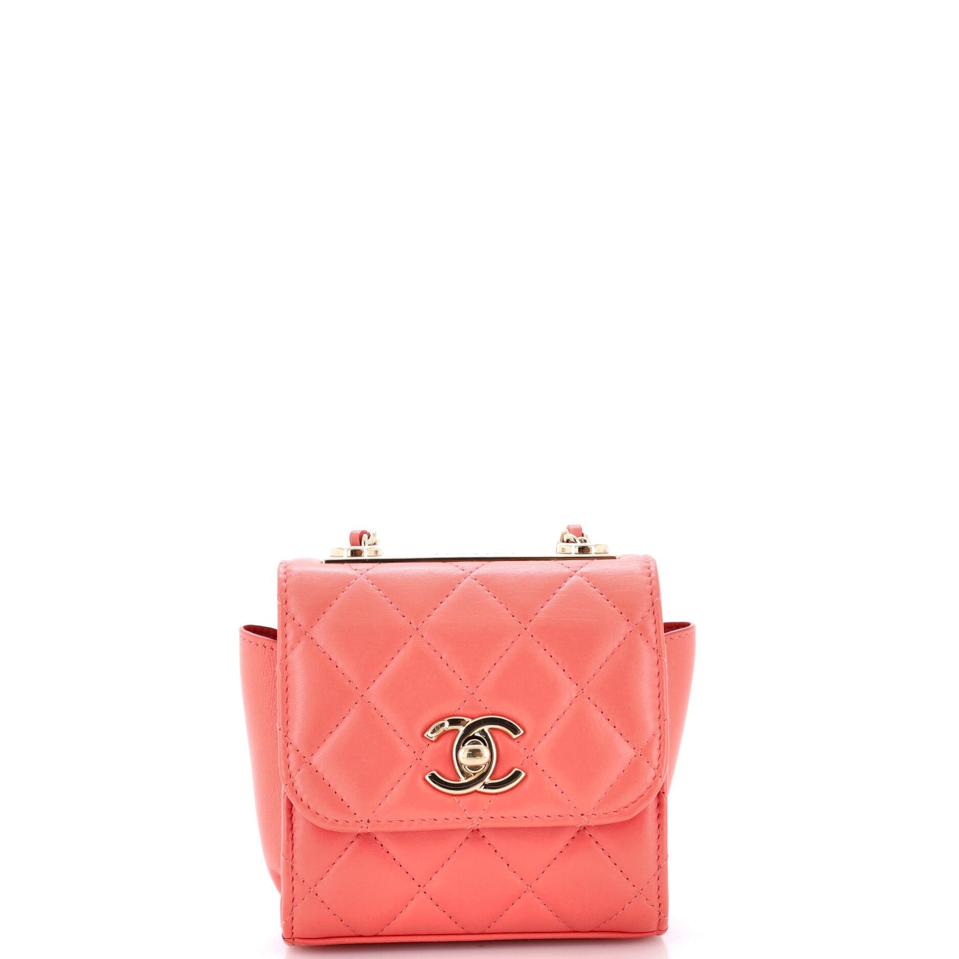 Trendy CC Clutch with Chain Quilted Lambskin Small