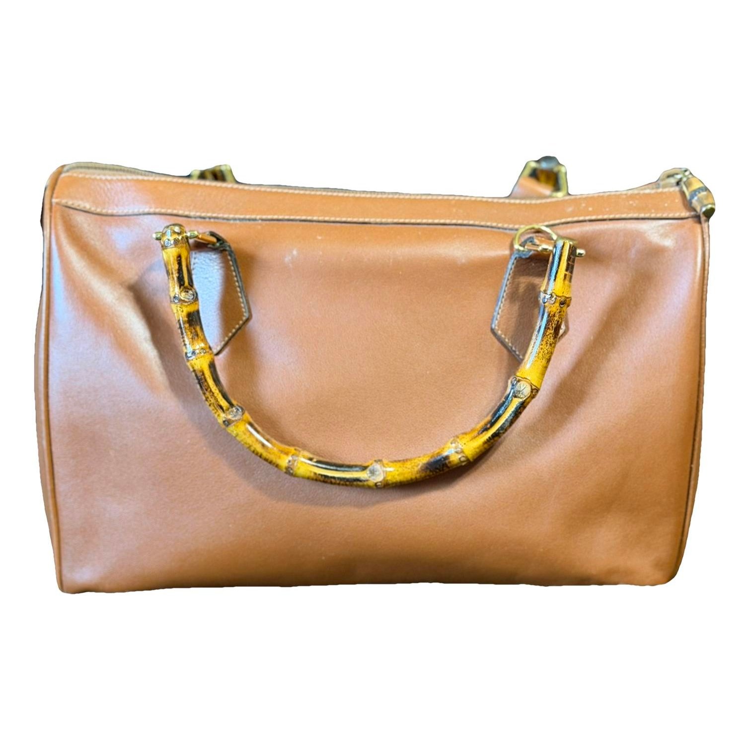 Bamboo leather handbag
