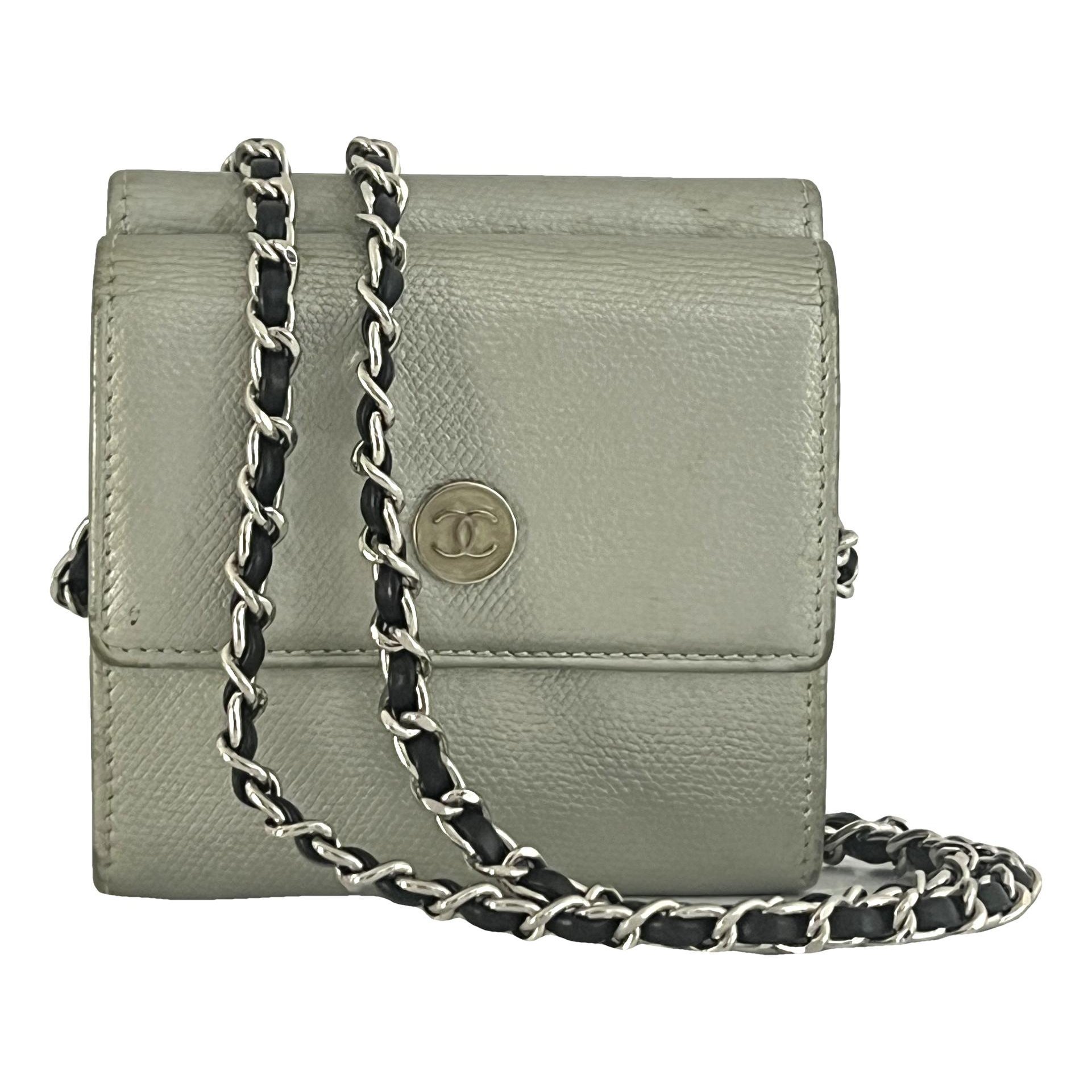 Wallet On Chain Double C leather crossbody bag