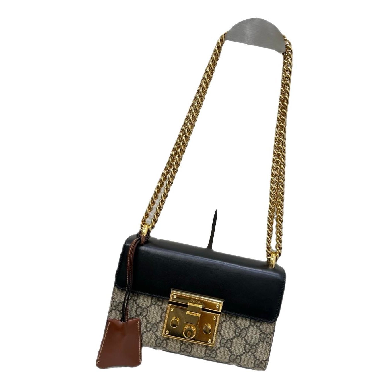 Padlock leather handbag