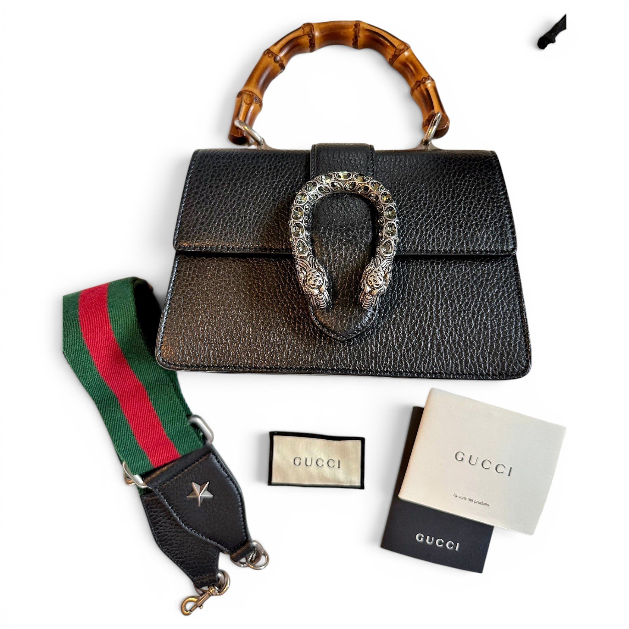 Bamboo Top Handle leather handbag
