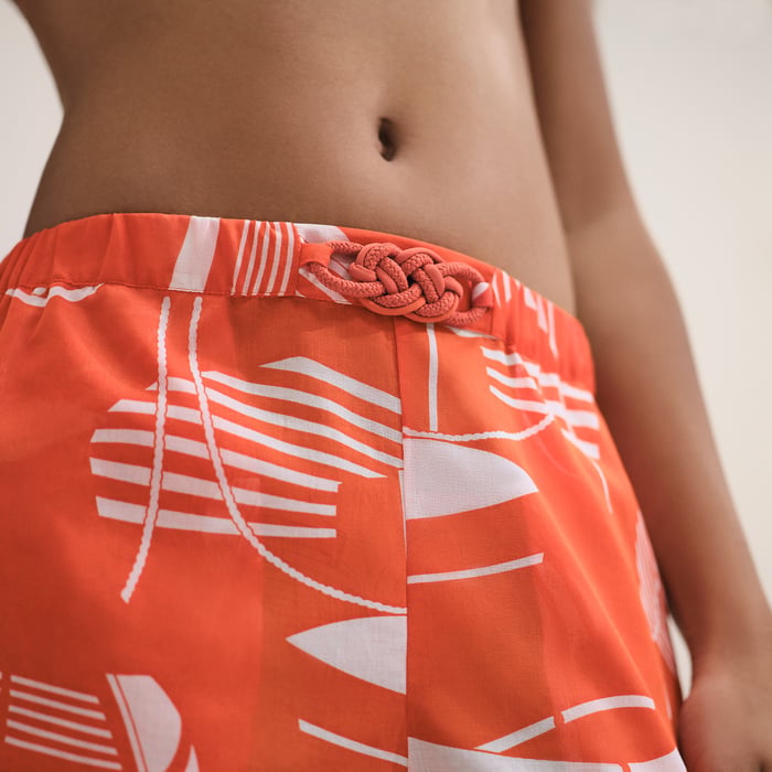 Orange Corail "Thalassa Tattoo" Beach Shorts