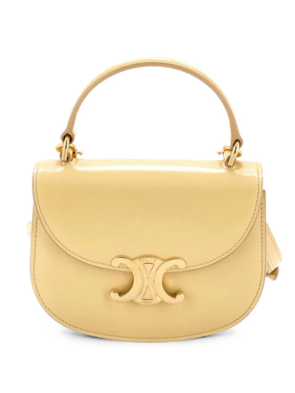 Celine Triomphe Besace Clea Top Handle Flap Bag Leather Mini satchel