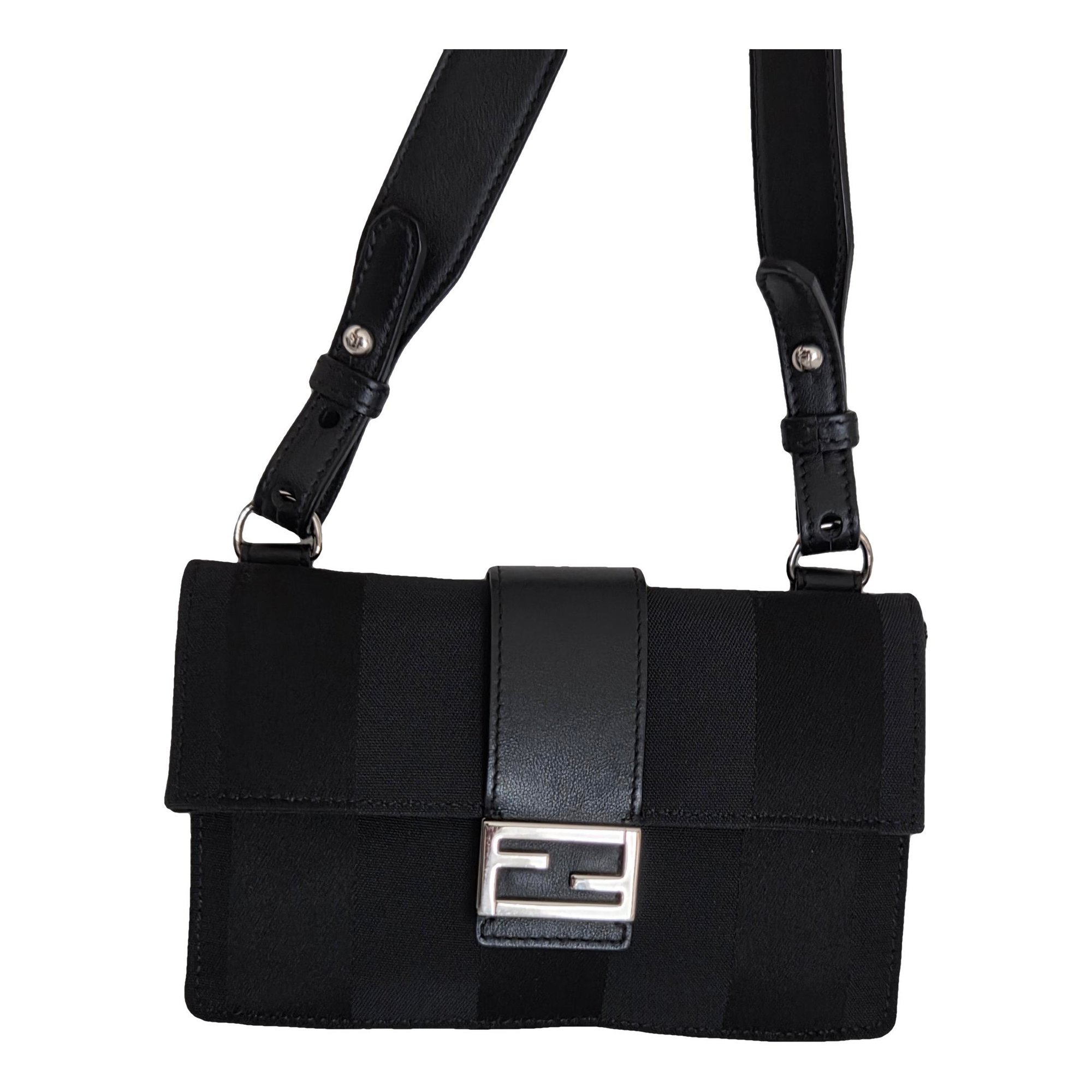 Flat Baguette cloth crossbody bag