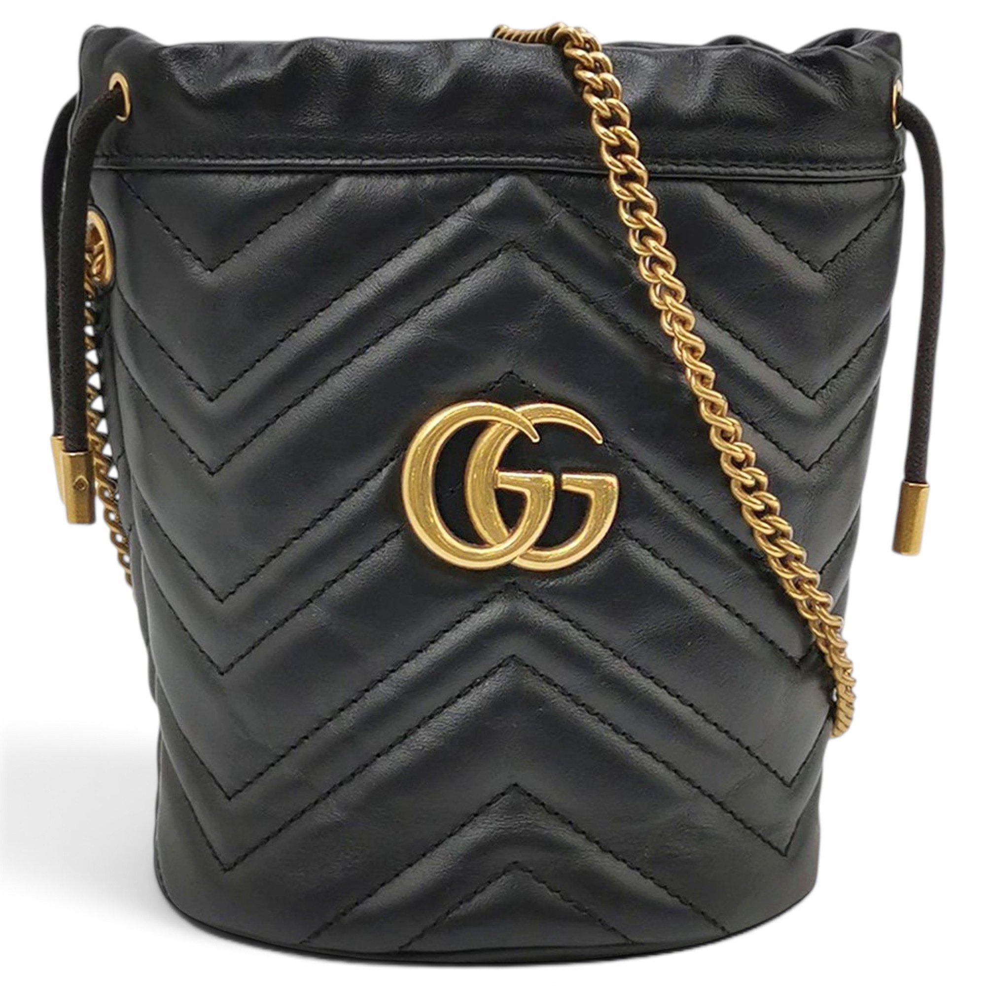 GG Marmont Chain Bucket leather crossbody bag