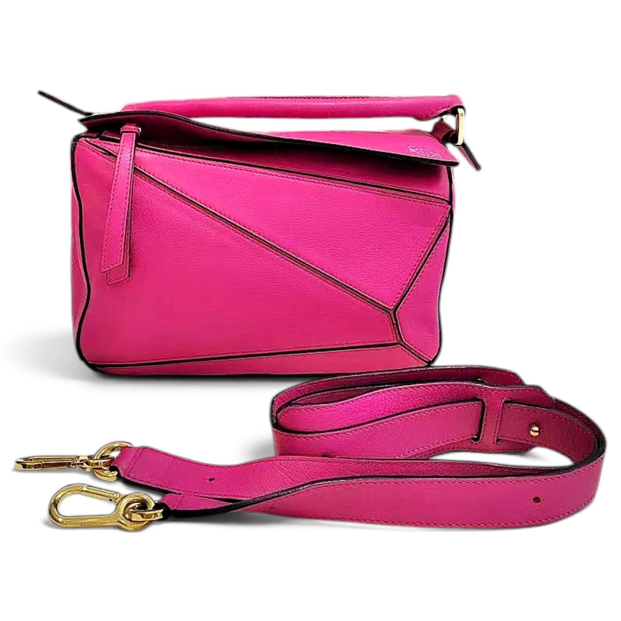 Puzzle leather handbag
