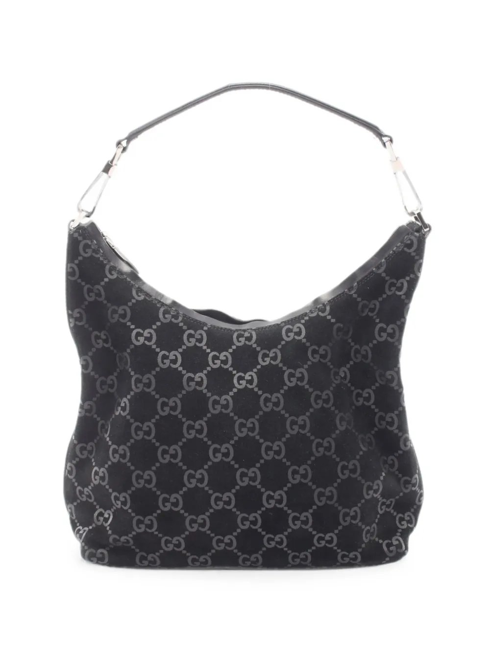 2000s GG pattern suede shoulder bag