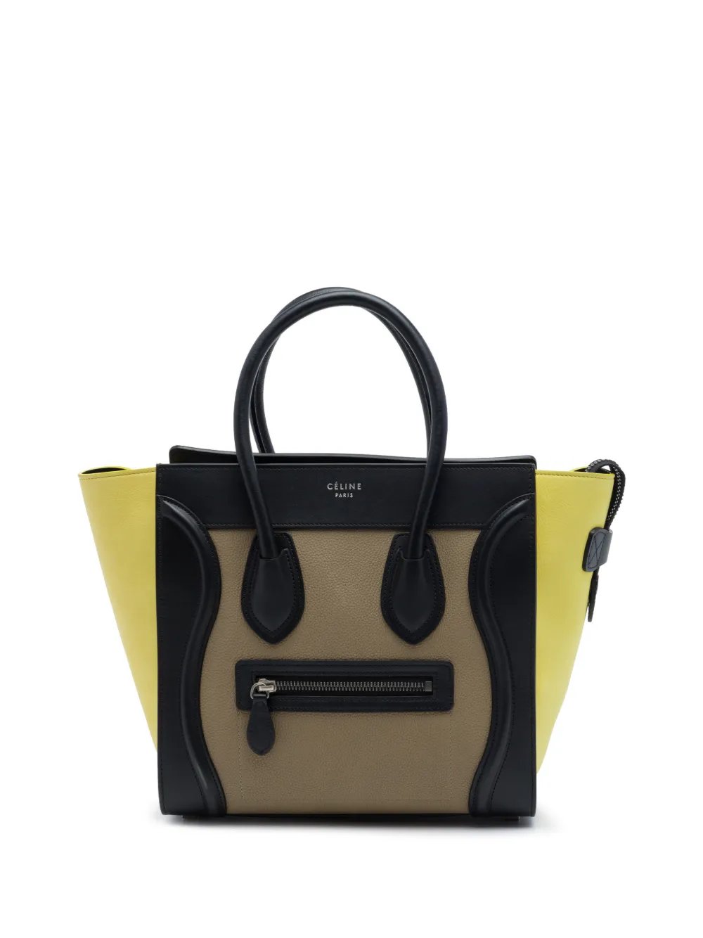 2018 Micro Tricolor Leather Luggage tote bag