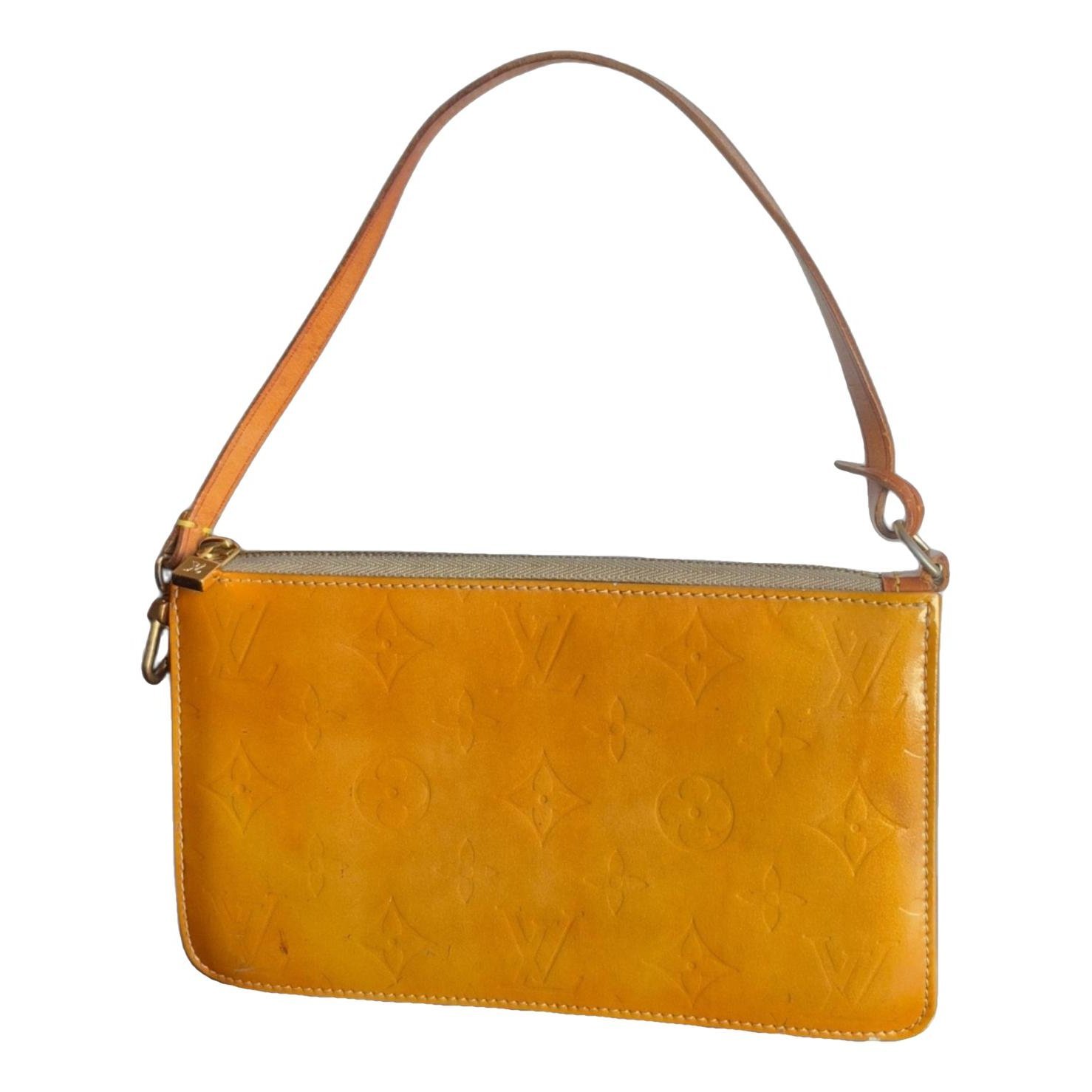 Leather clutch bag
