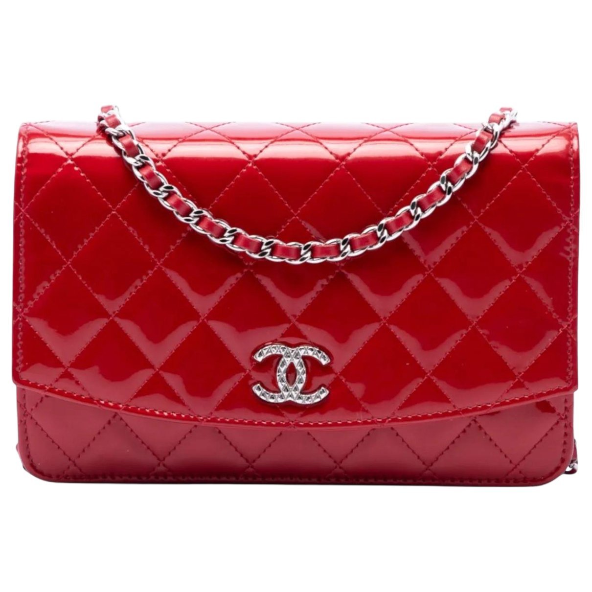 Wallet On Chain leather crossbody bag