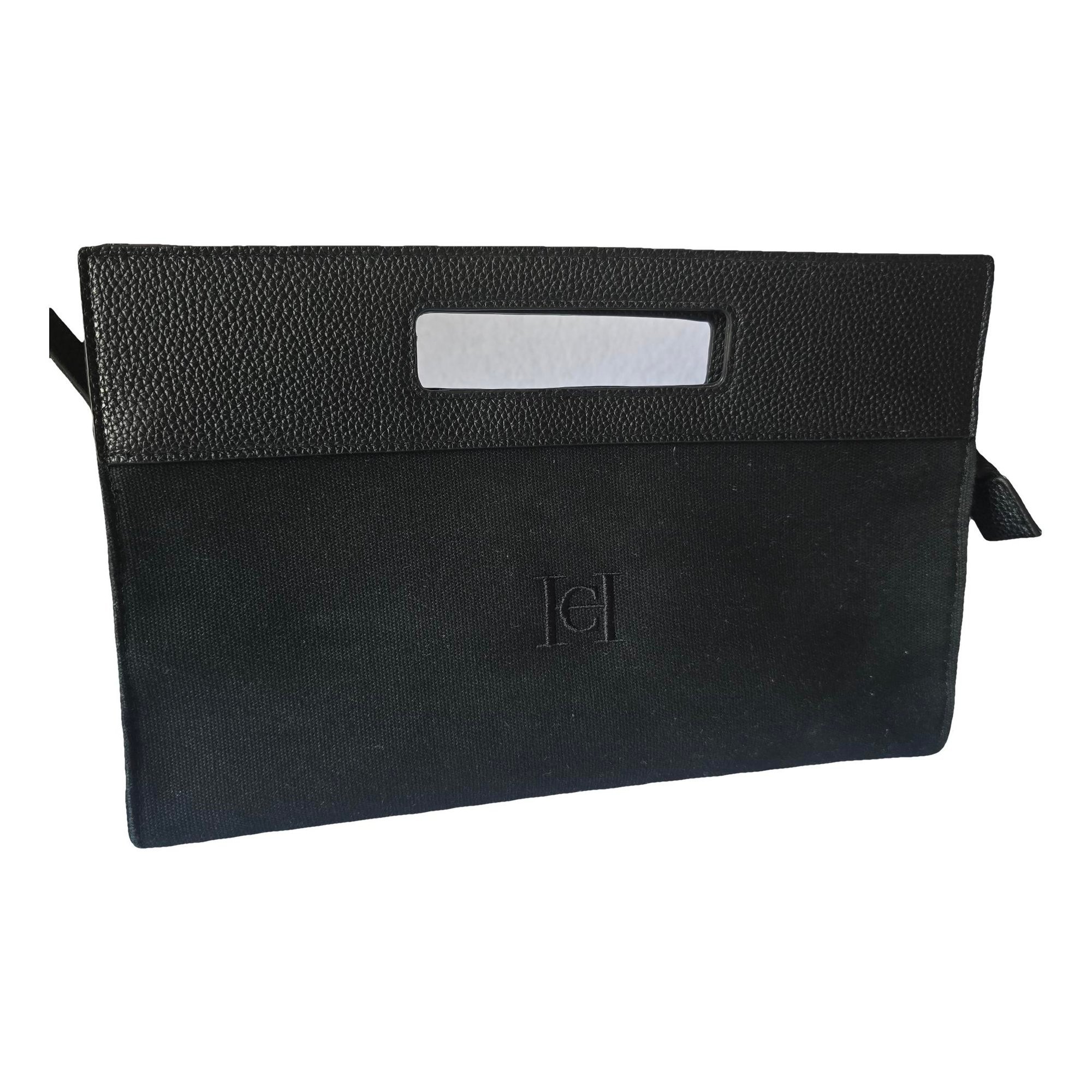 Leather clutch bag