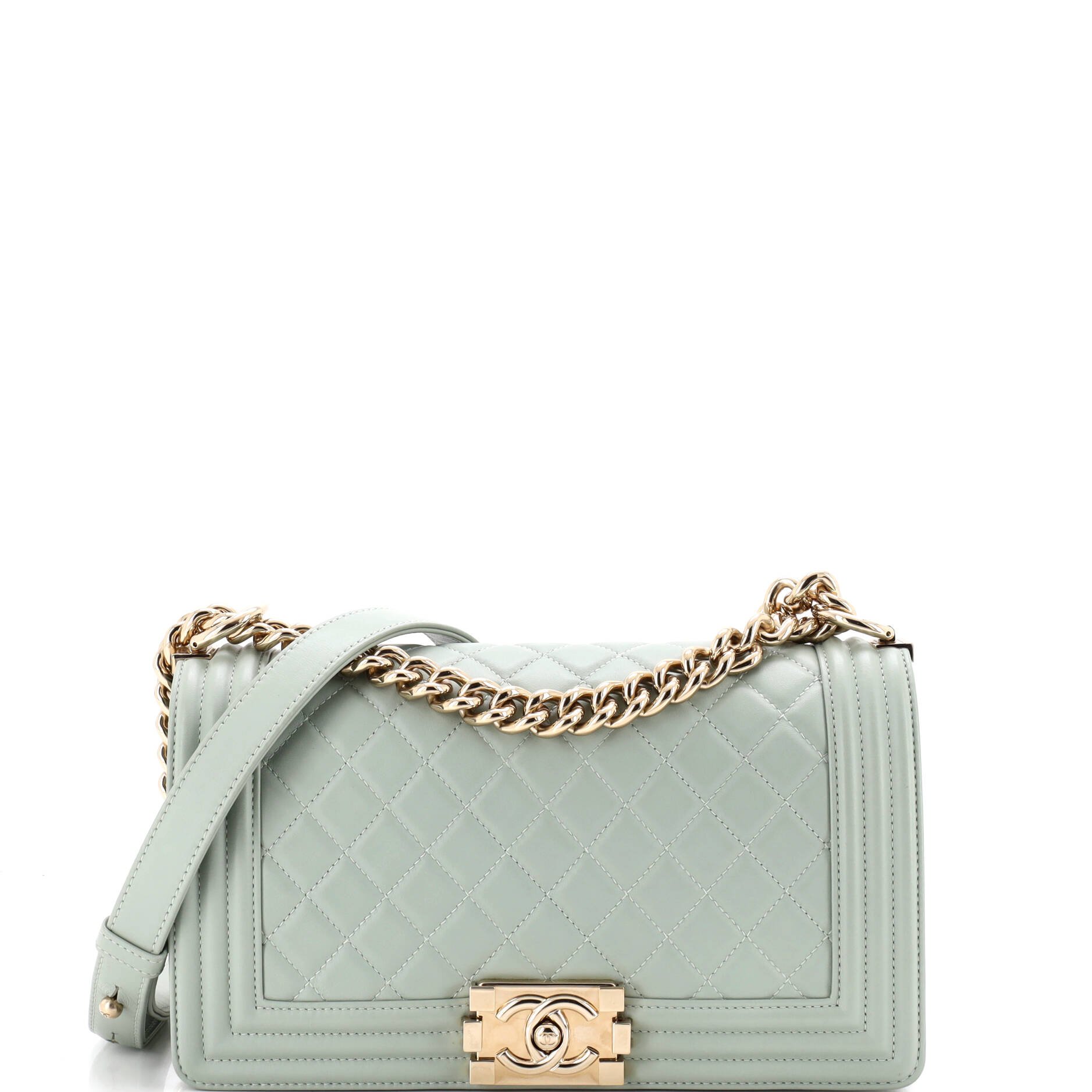 Boy Flap Bag Quilted Lambskin Old Medium