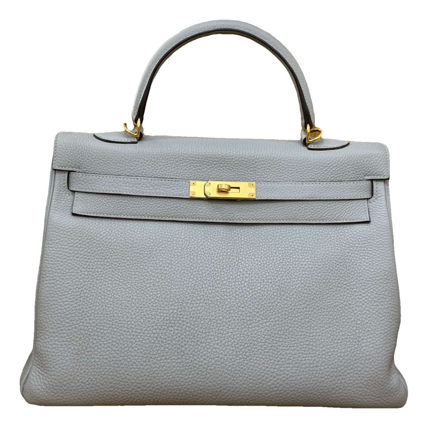 Hermes Kelly 35 Handbag Gold Togo Leather