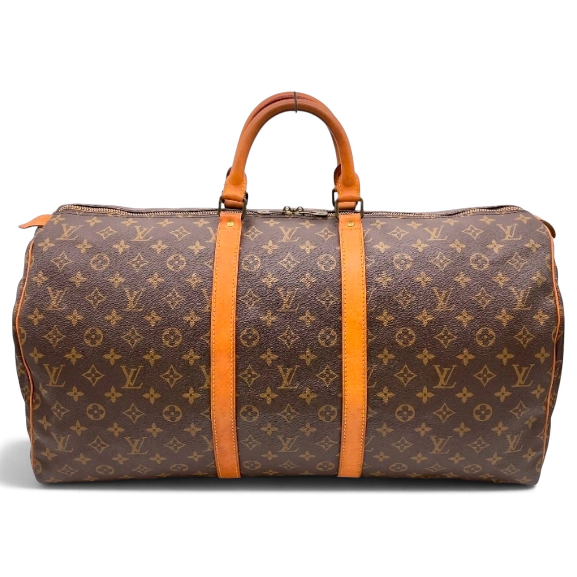 Keepall leather travel bag
