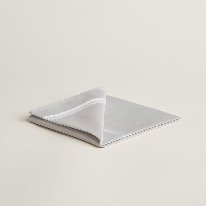 Gris Clair H Relief Handkerchief