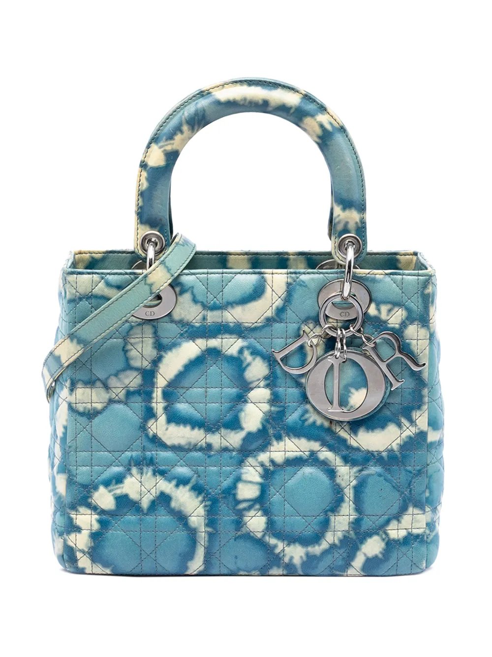 2011 Medium Calfskin Tie Dye Print Lady Dior satchel
