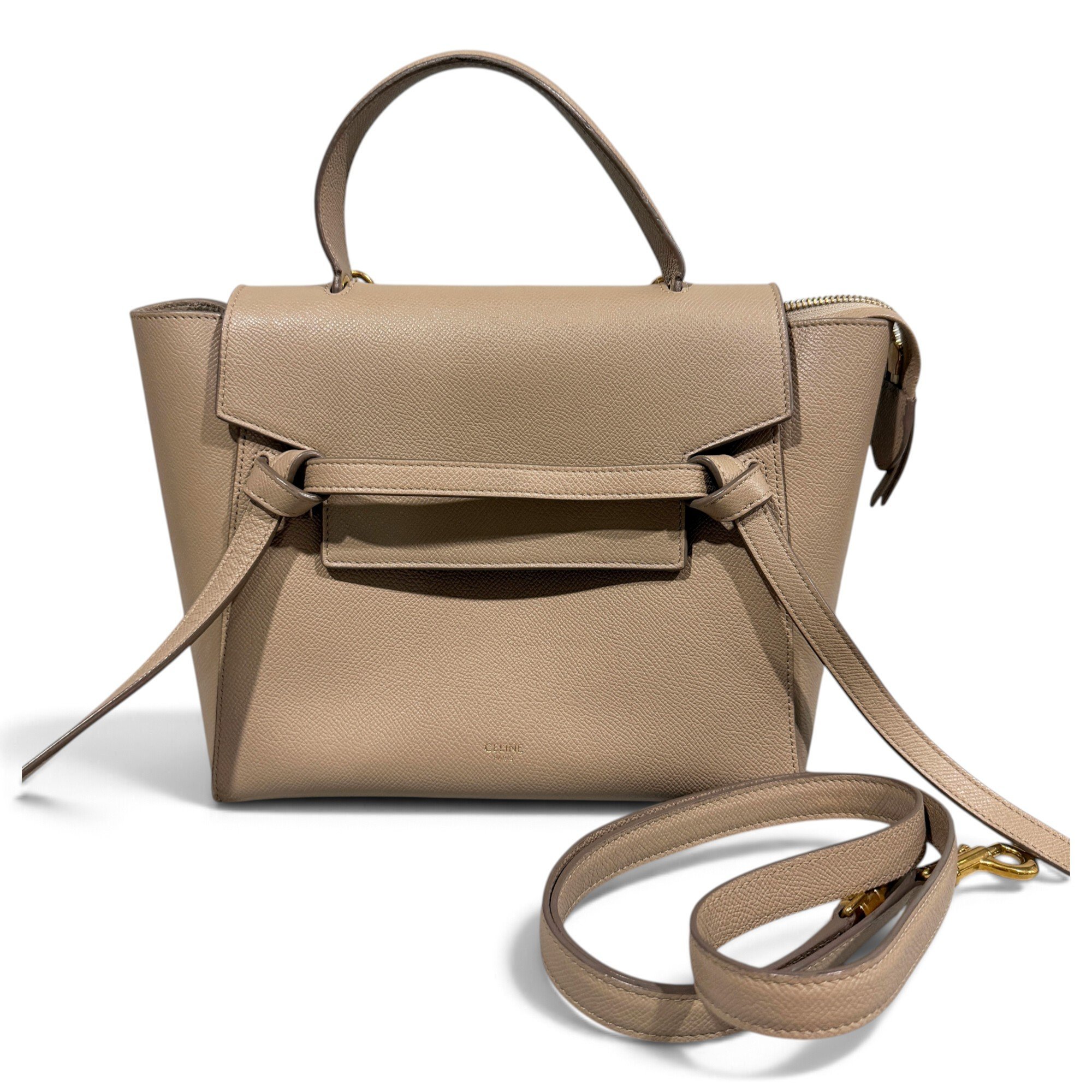 Belt leather handbag