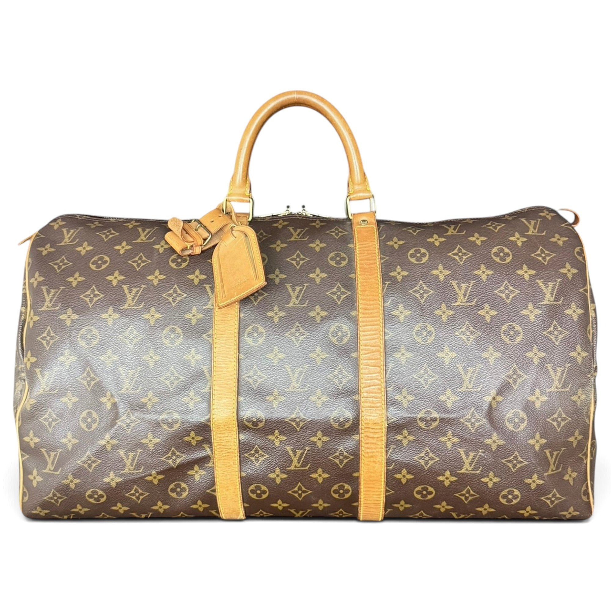 Keepall leather travel bag