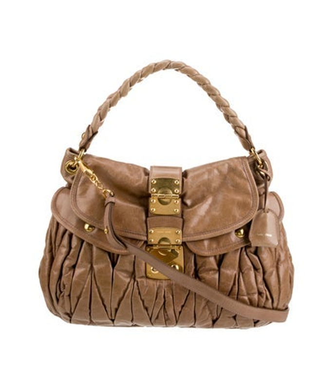 Miu Miu Miu Leather Top Handle Bag