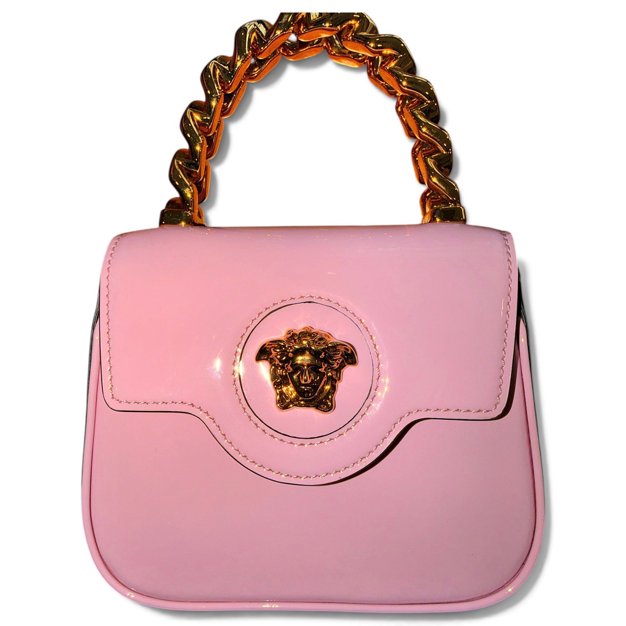 La Medusa patent leather mini bag