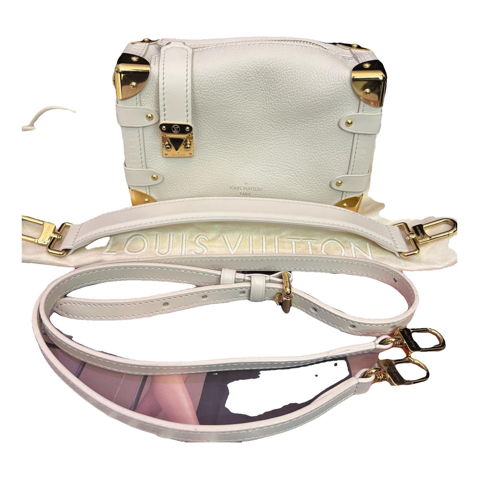 Side Trunk leather handbag