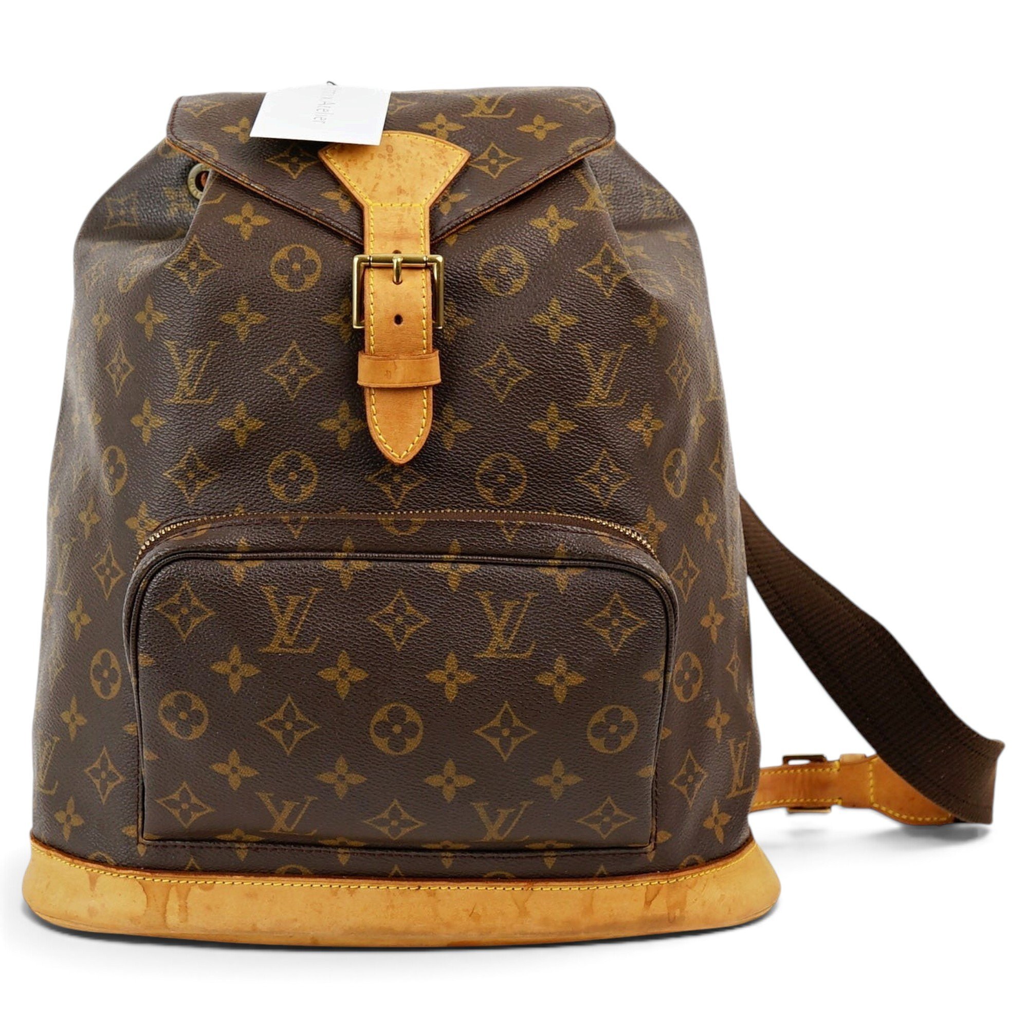 Montsouris Vintage leather backpack