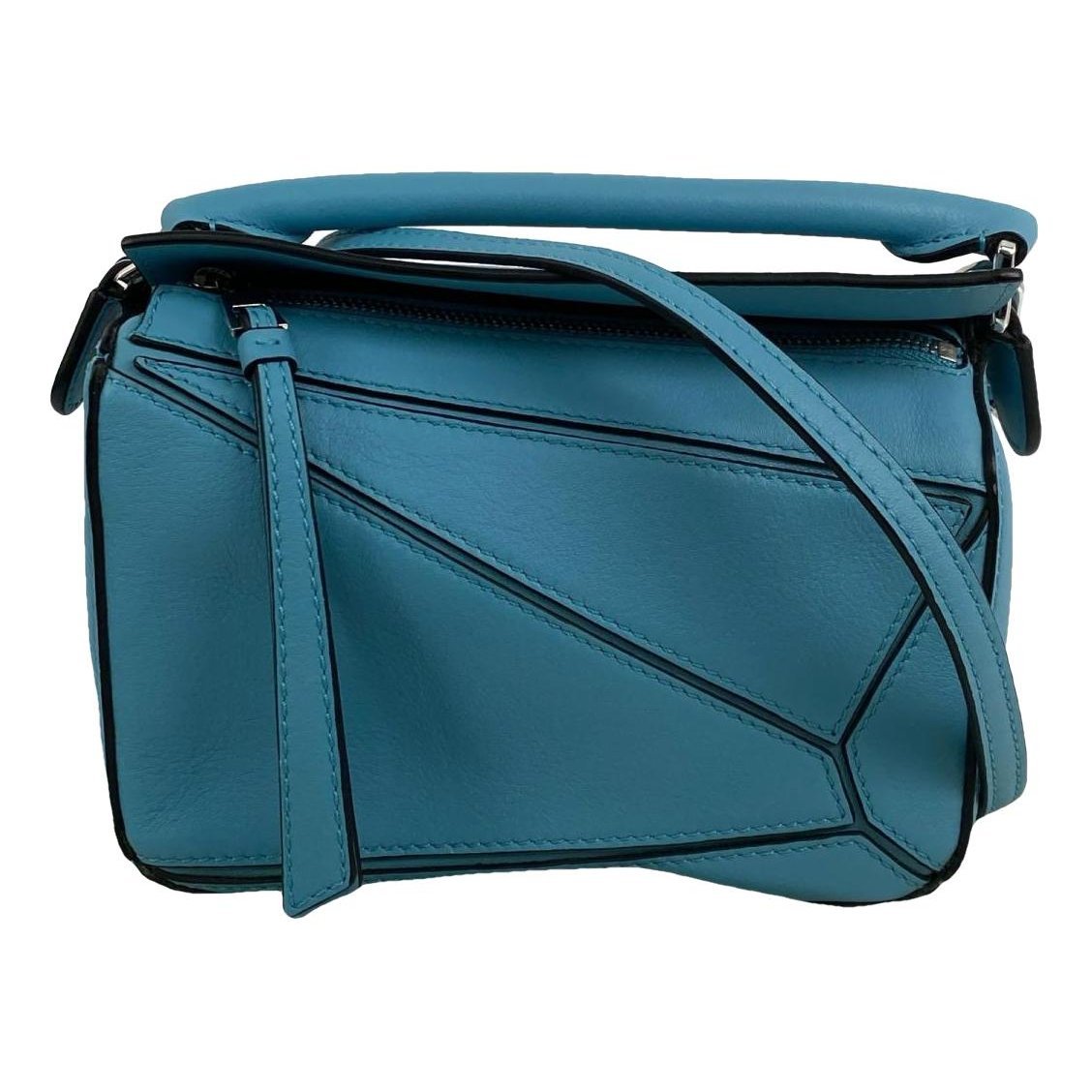 Puzzle leather handbag