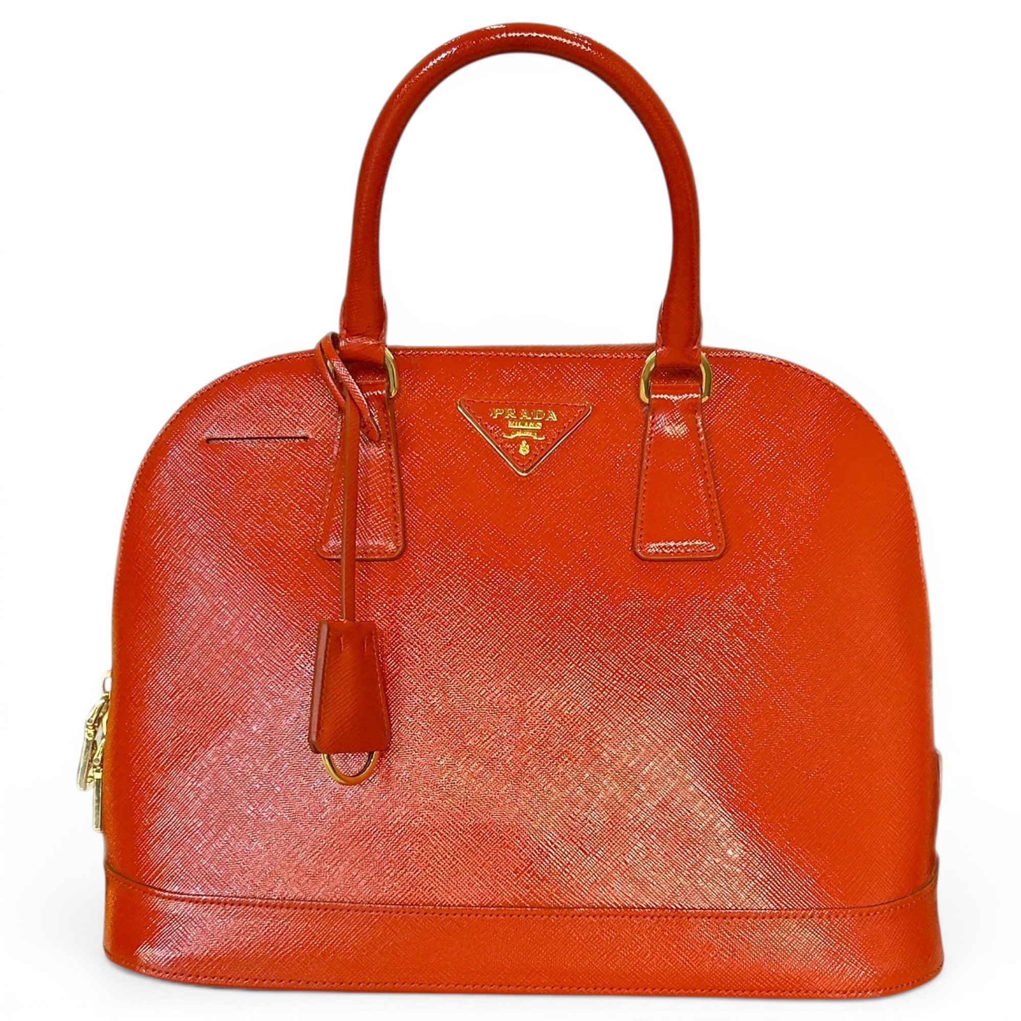 Promenade patent leather handbag