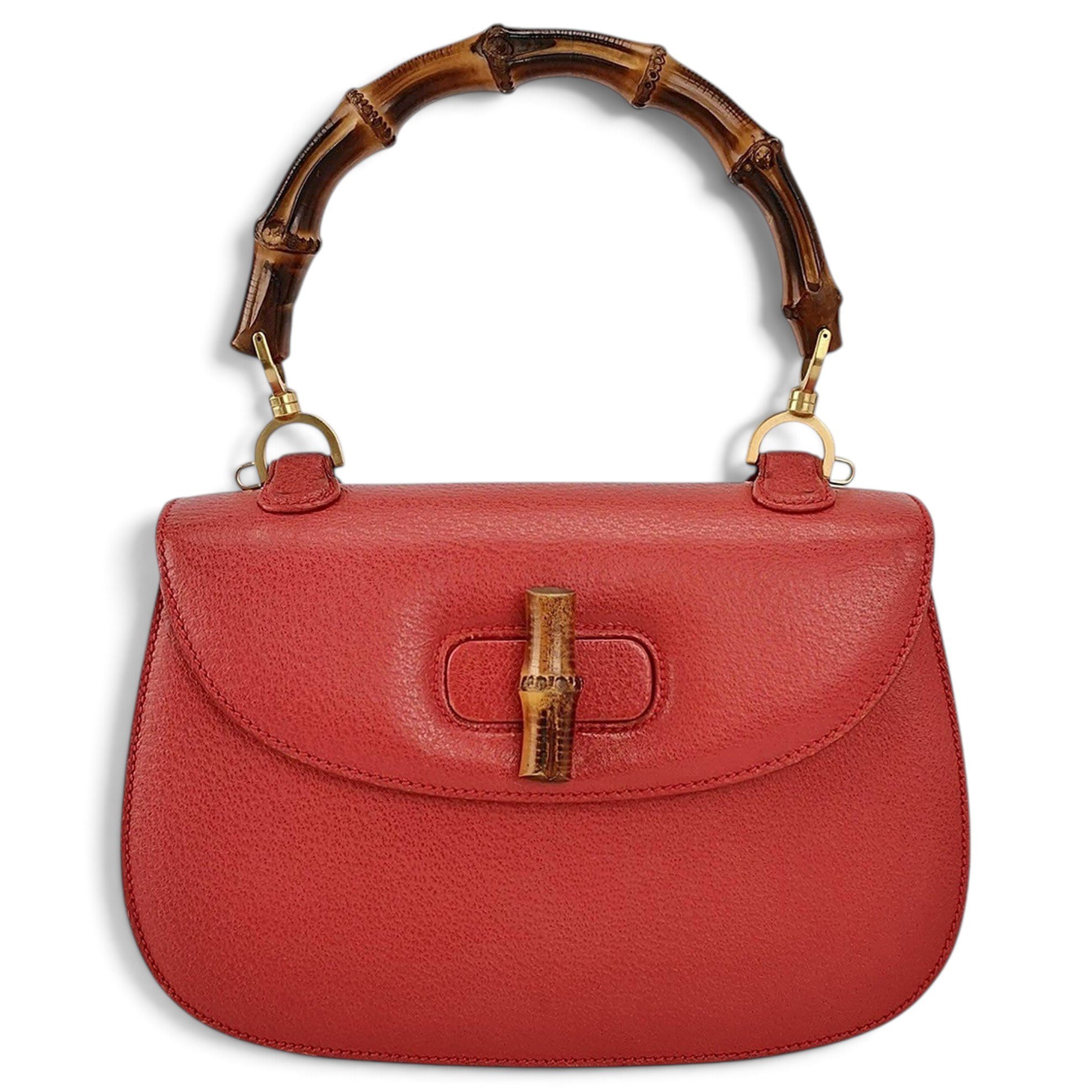 Convertible Bamboo Top Handle leather tote