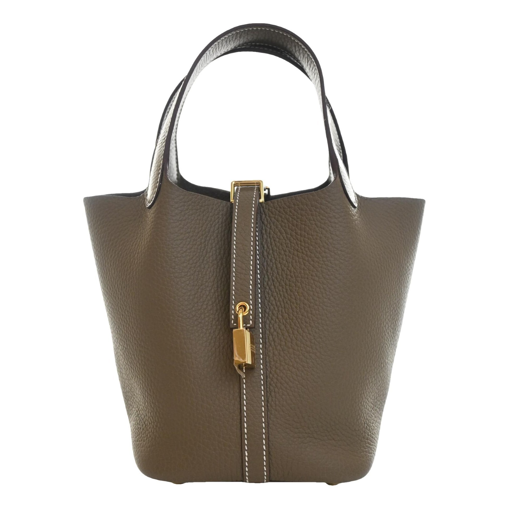 Picotin leather tote